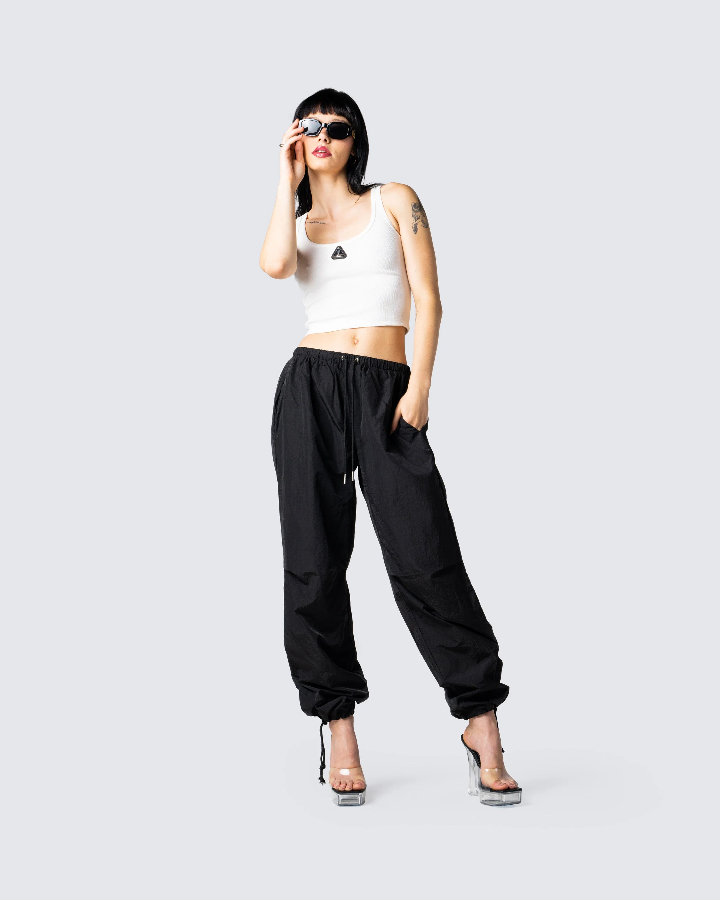 Ezra White Logo Tank Top - Image 7
