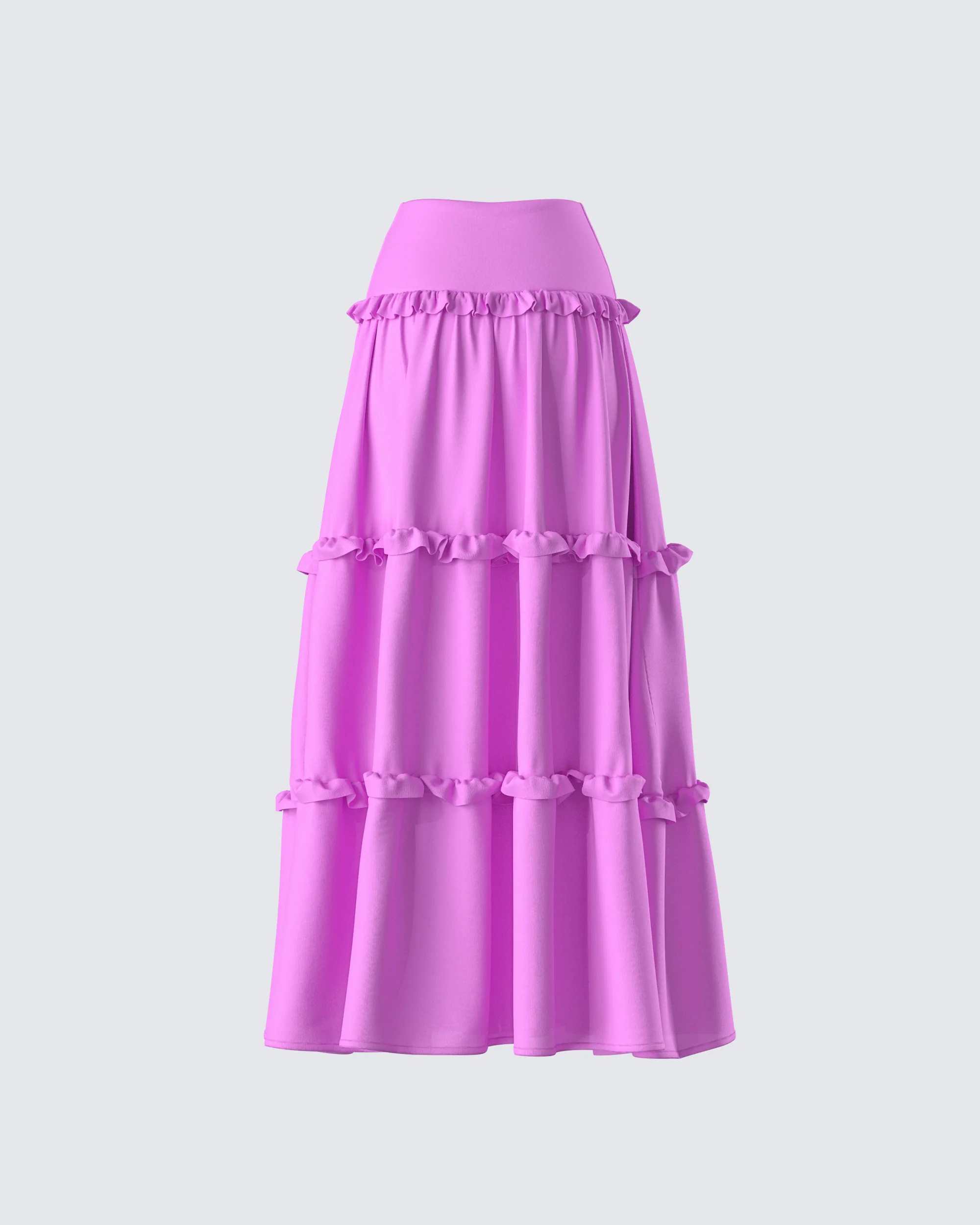 Fabiana Lilac Tiered Maxi Skirt - Image 3