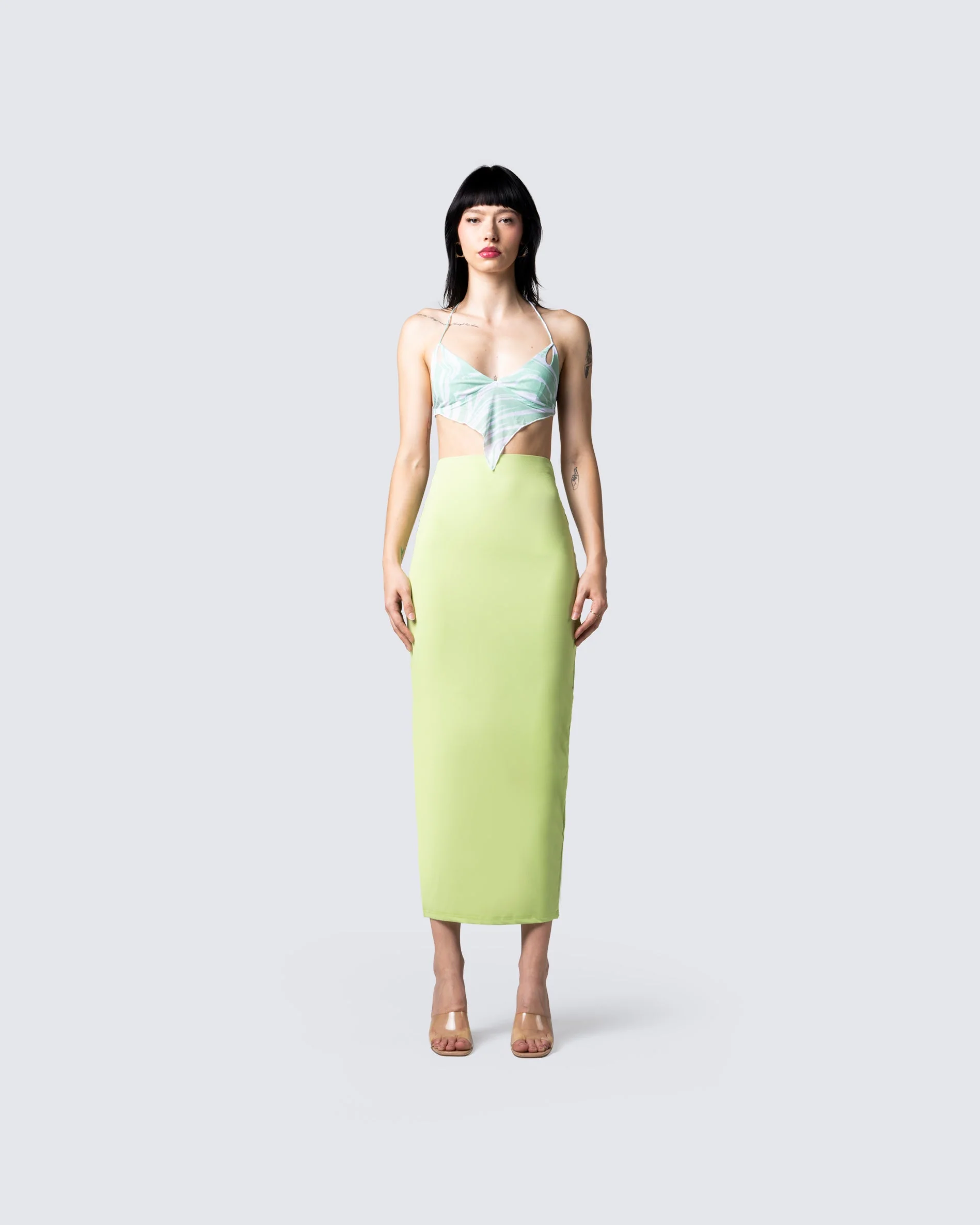 Fallon Abstract Print Triangle Top - Image 4