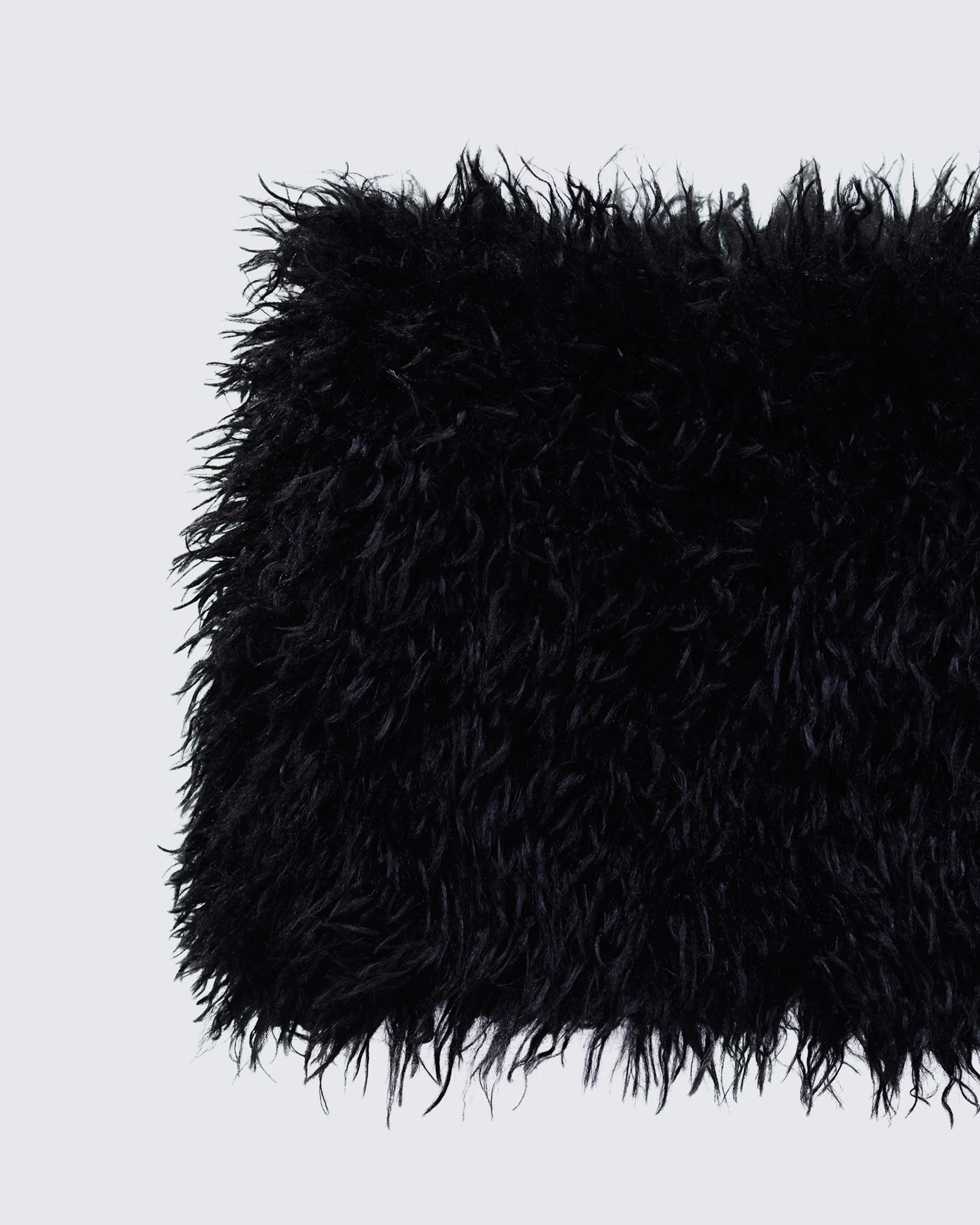 Fara Black Faux Fur Micro Mini Skirt - Image 7