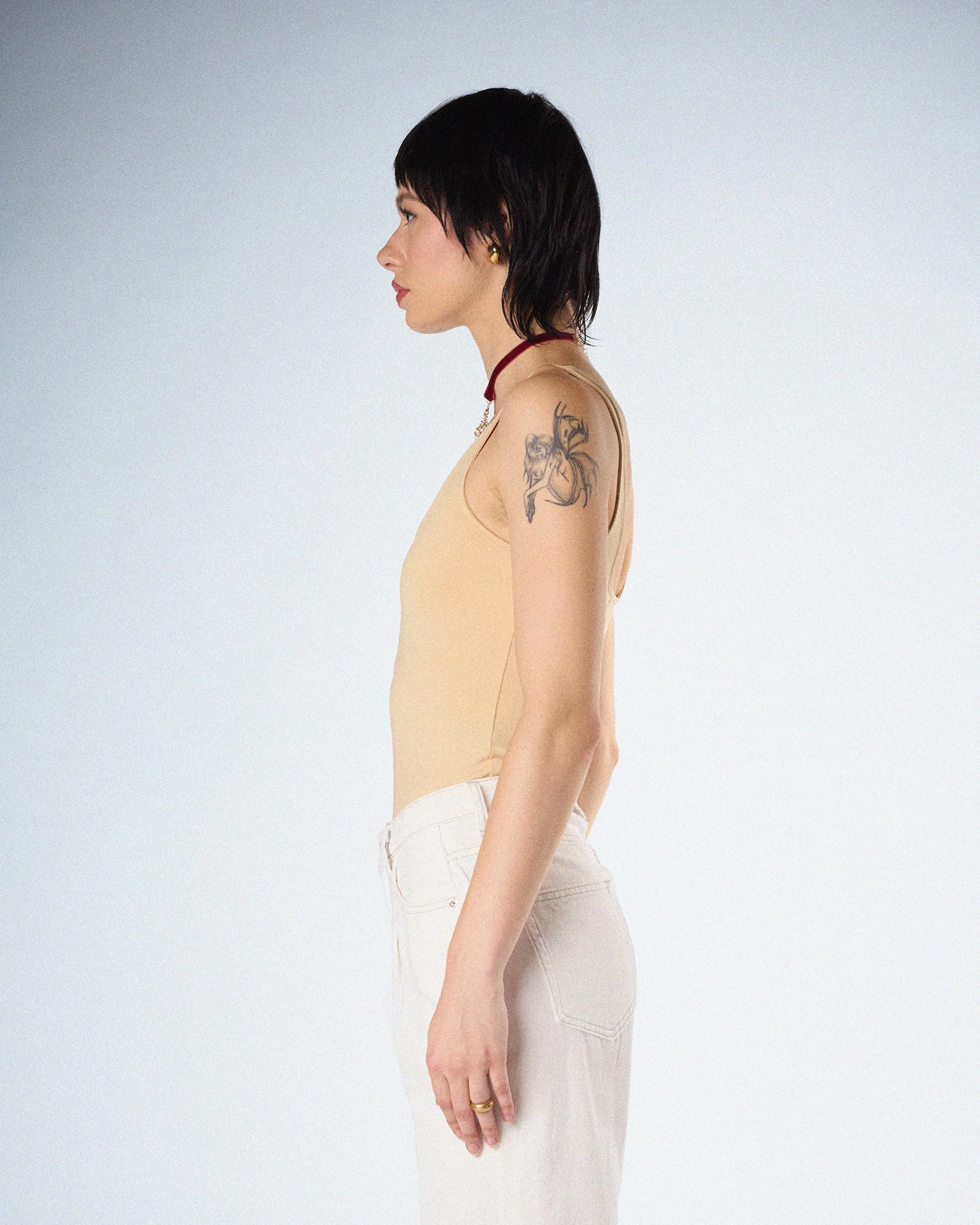 Fatima Beige Tank Bodysuit - Image 6