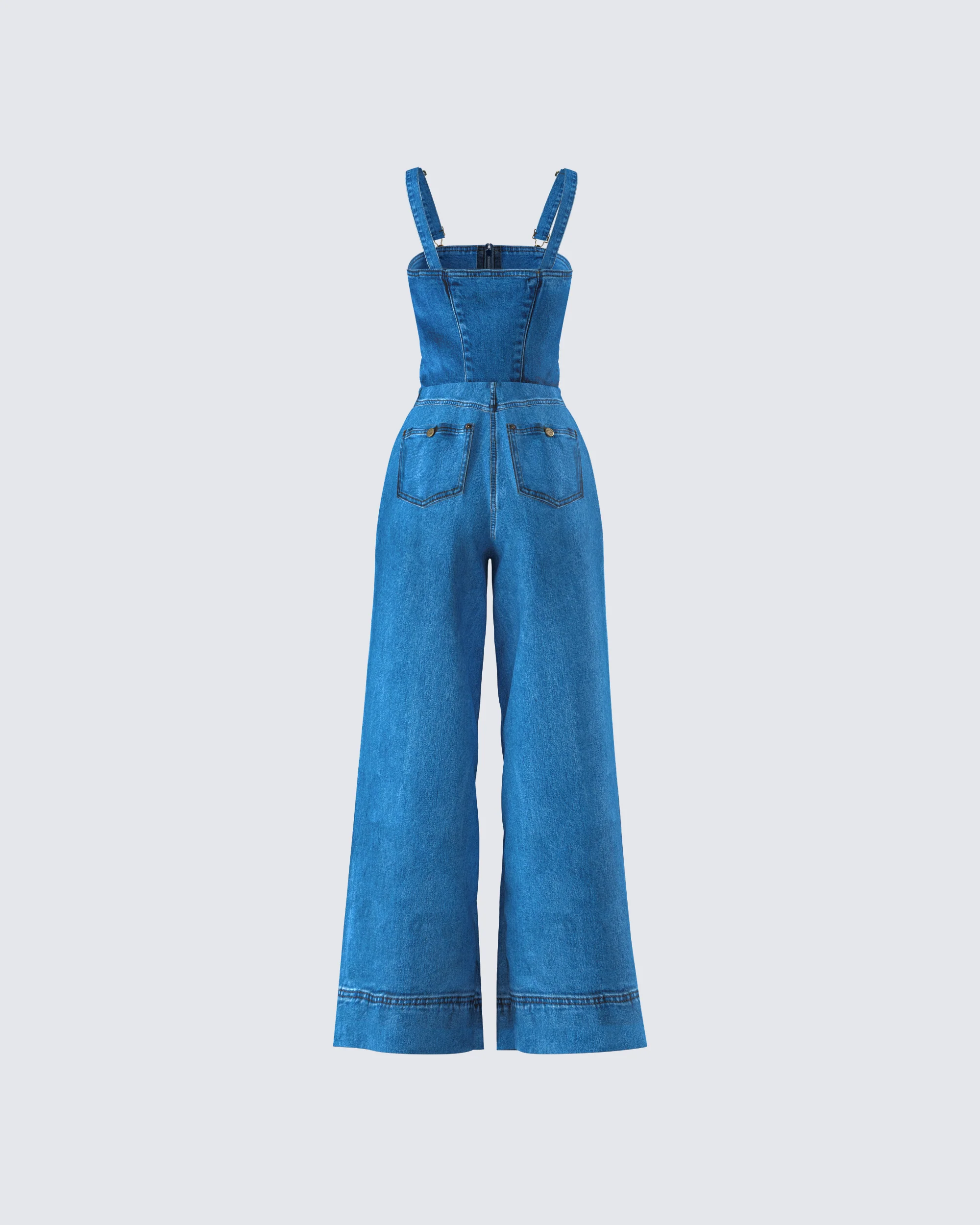 Fawn Blue Denim Overalls - Image 3
