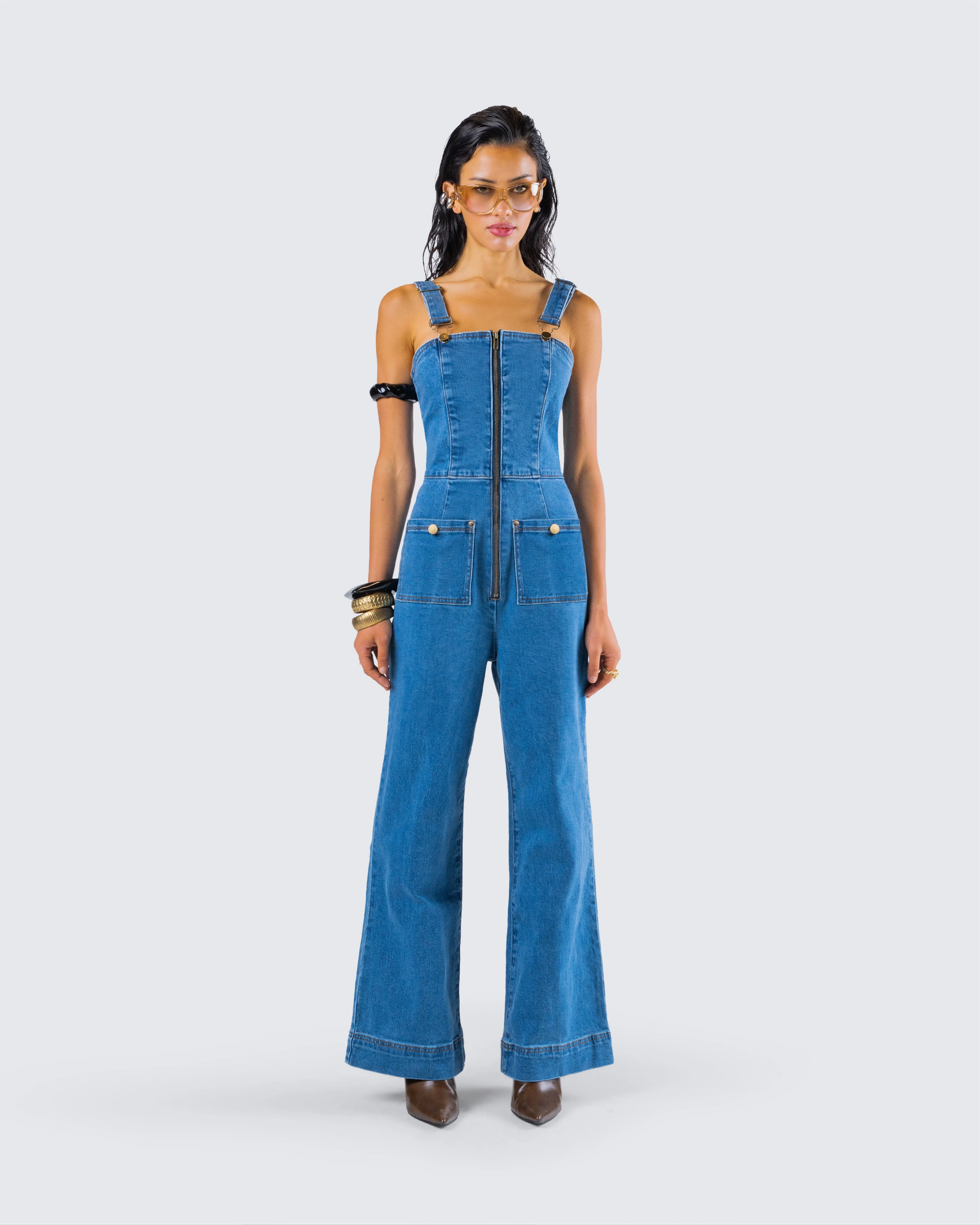 Fawn Blue Denim Overalls - Image 4