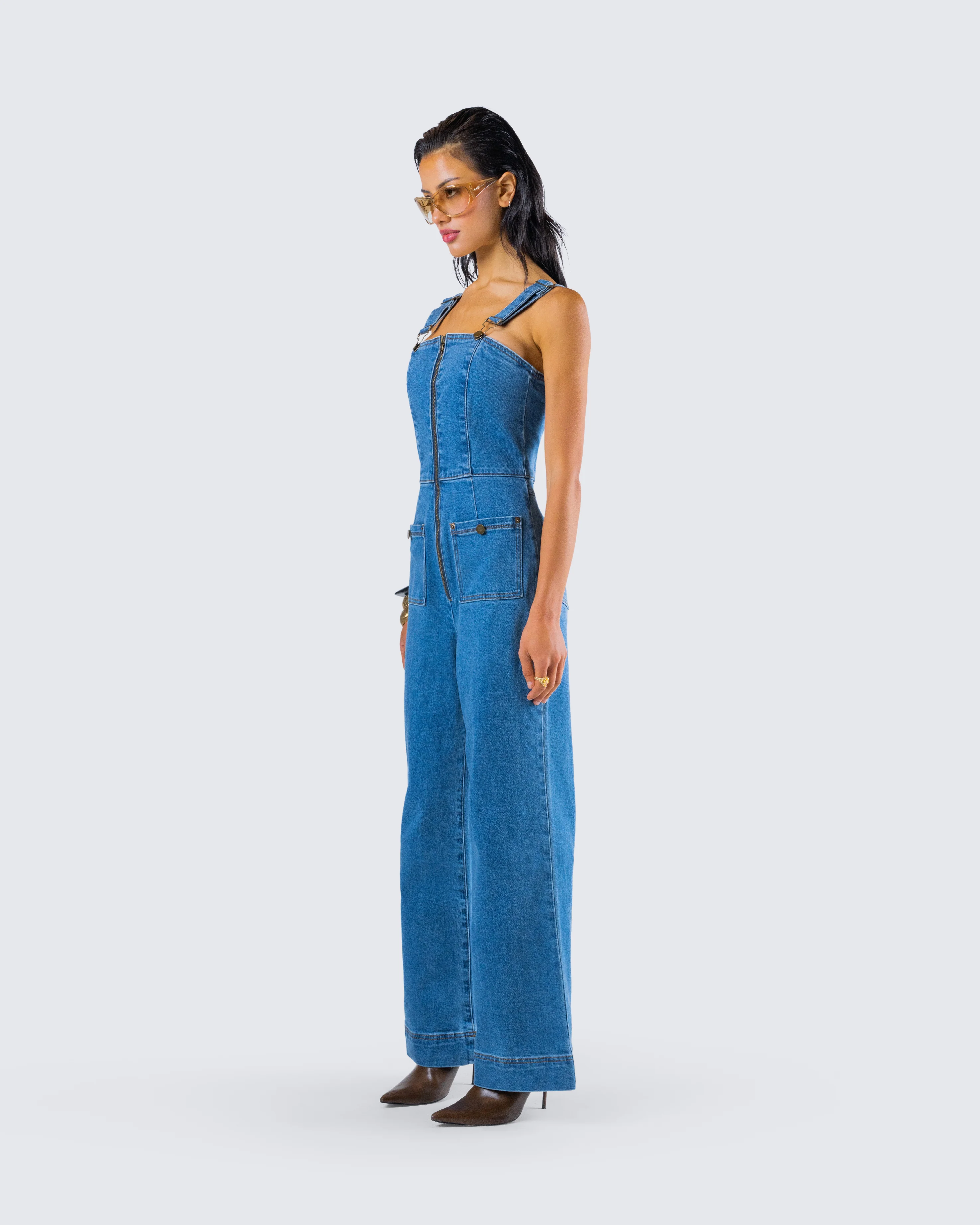 Fawn Blue Denim Overalls - Image 5