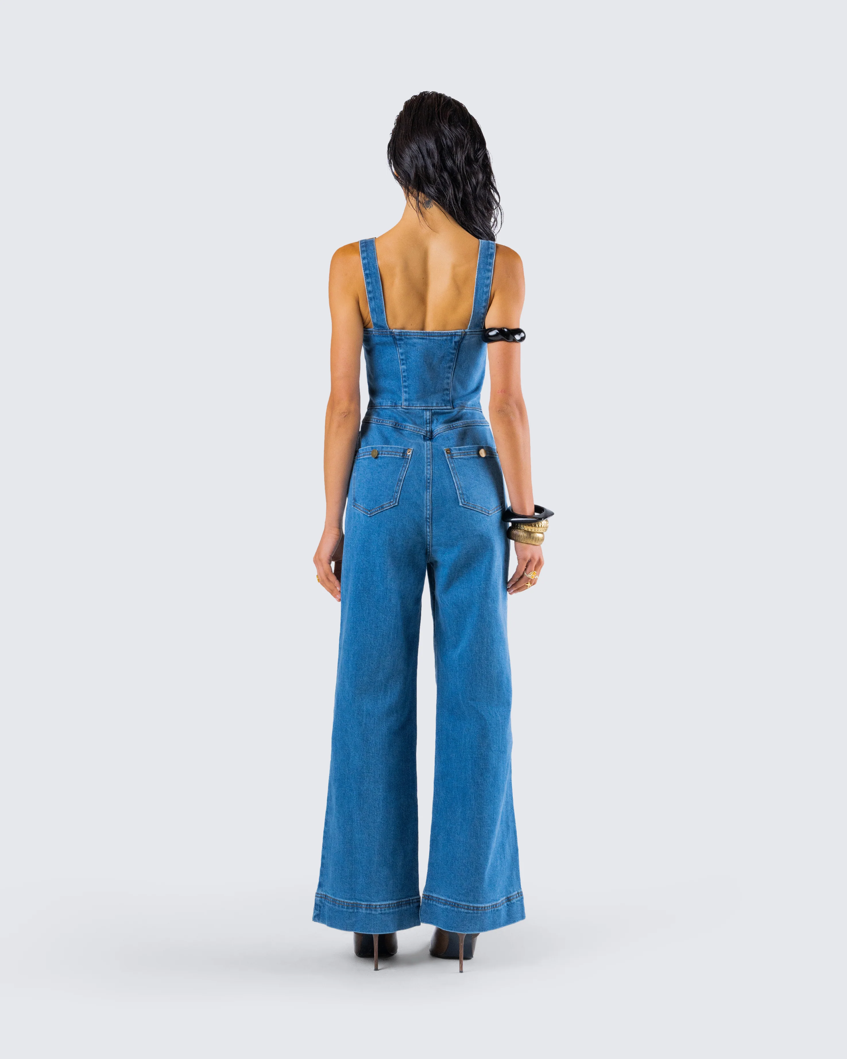 Fawn Blue Denim Overalls - Image 7