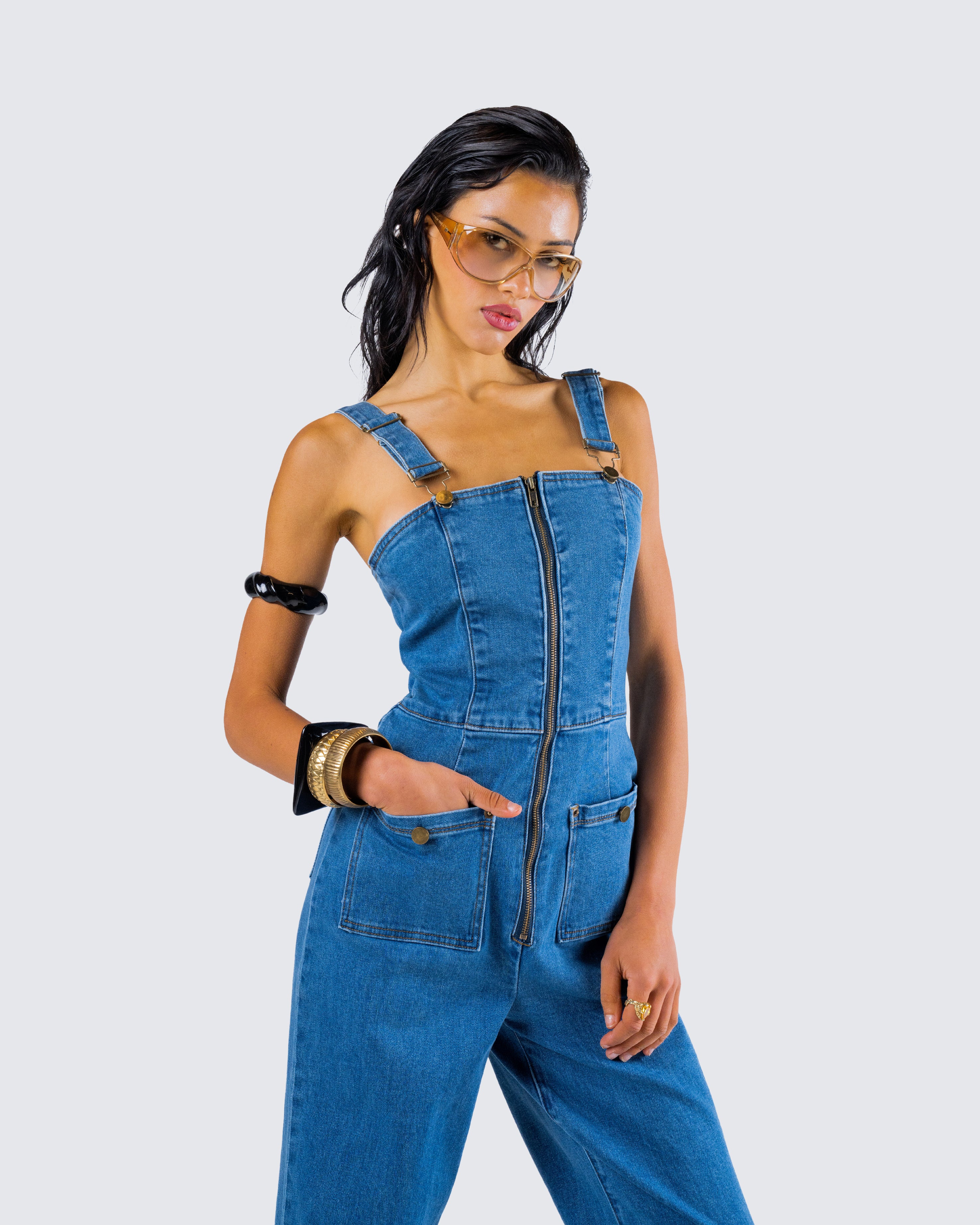 Fawn Blue Denim Overalls - Image 9