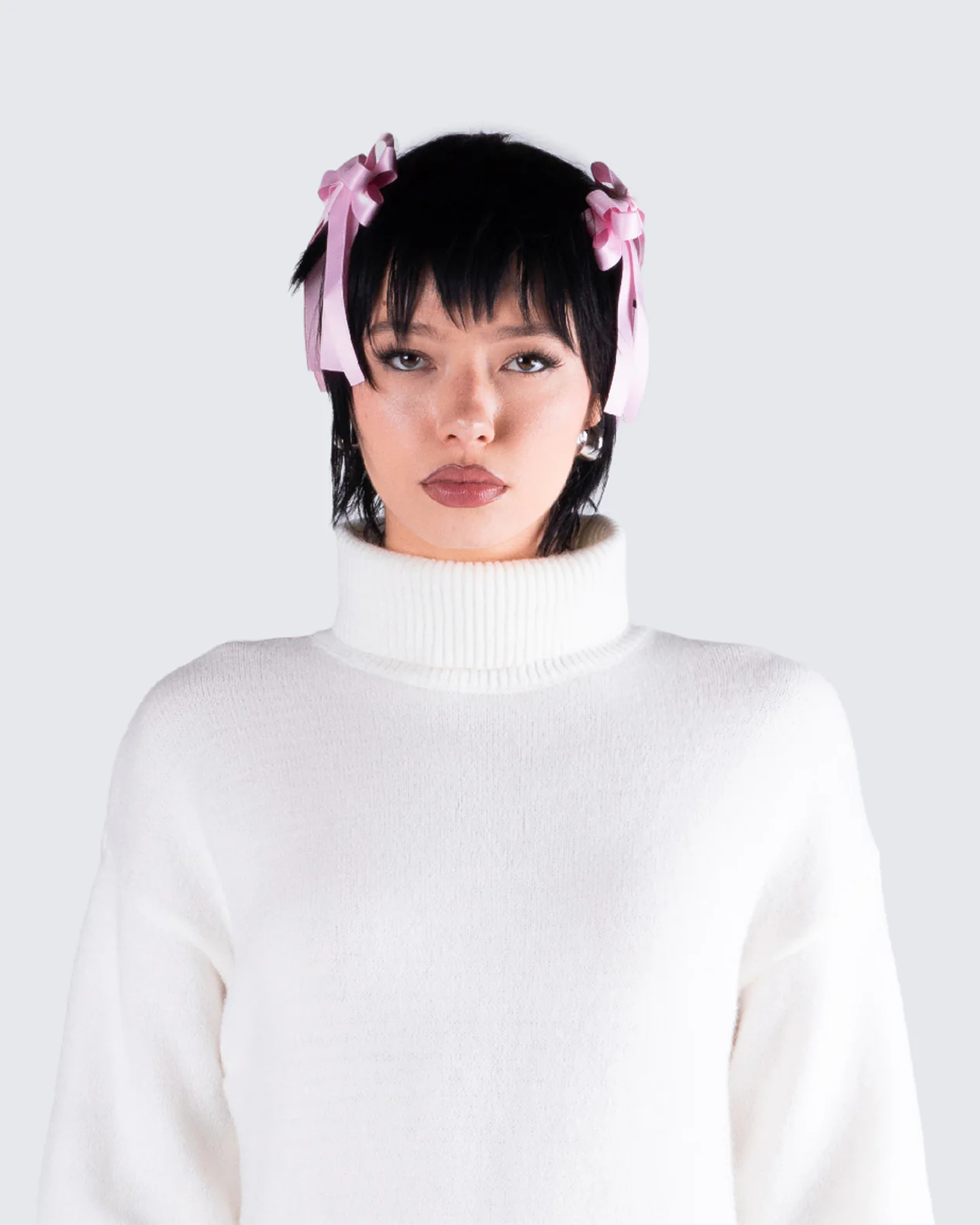 Felicity Pink Satin Bow Ties - Image 4