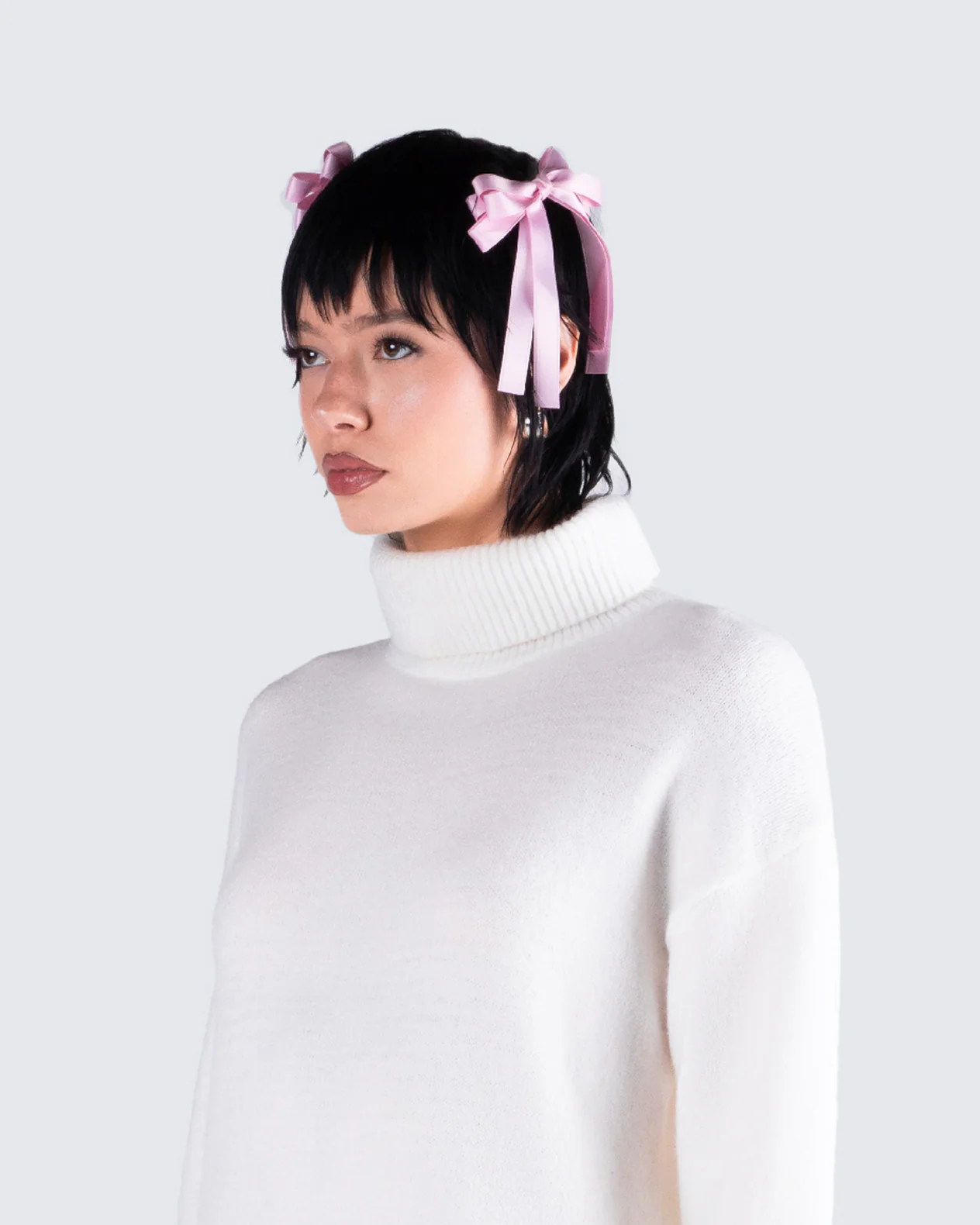 Felicity Pink Satin Bow Ties - Image 5