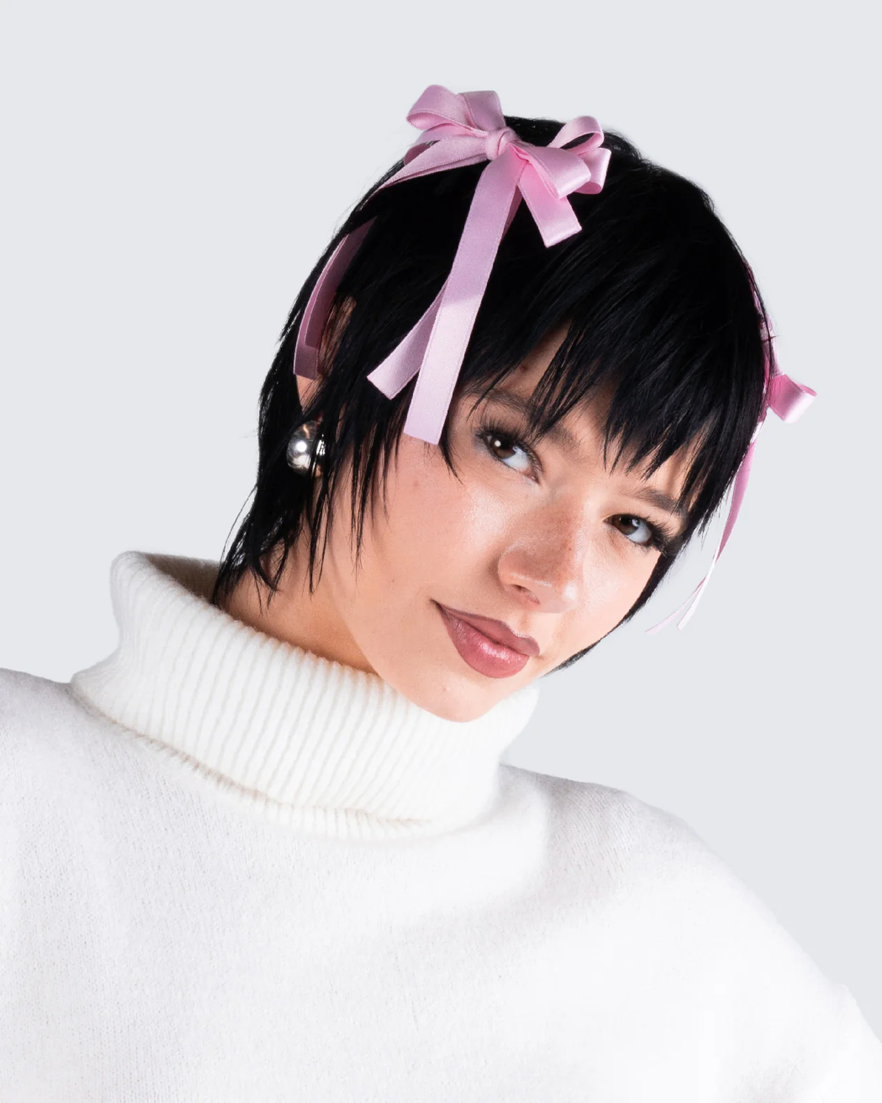 Felicity Pink Satin Bow Ties - Image 8