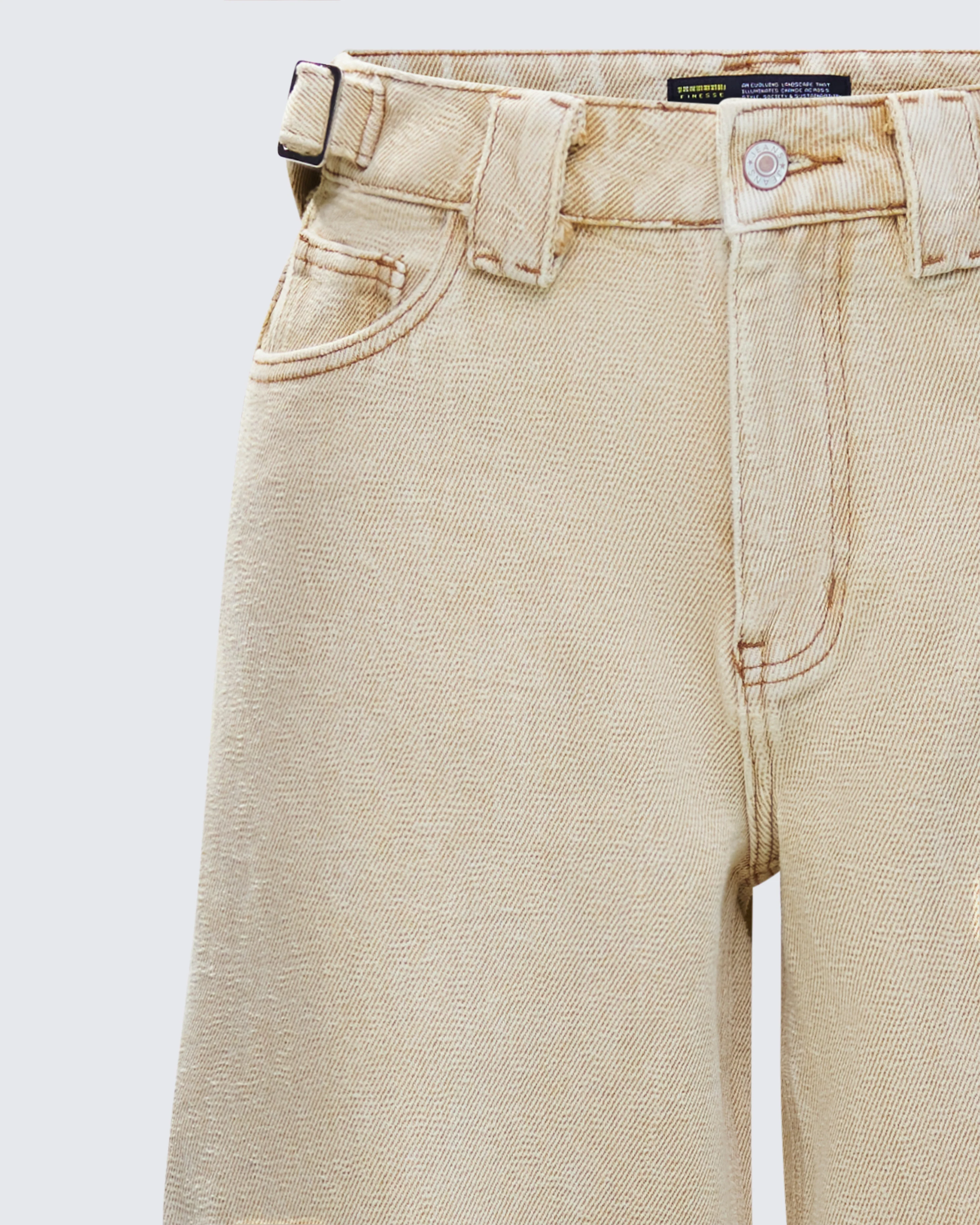 Finola Tan Washed Twill Handy Pant - Image 6