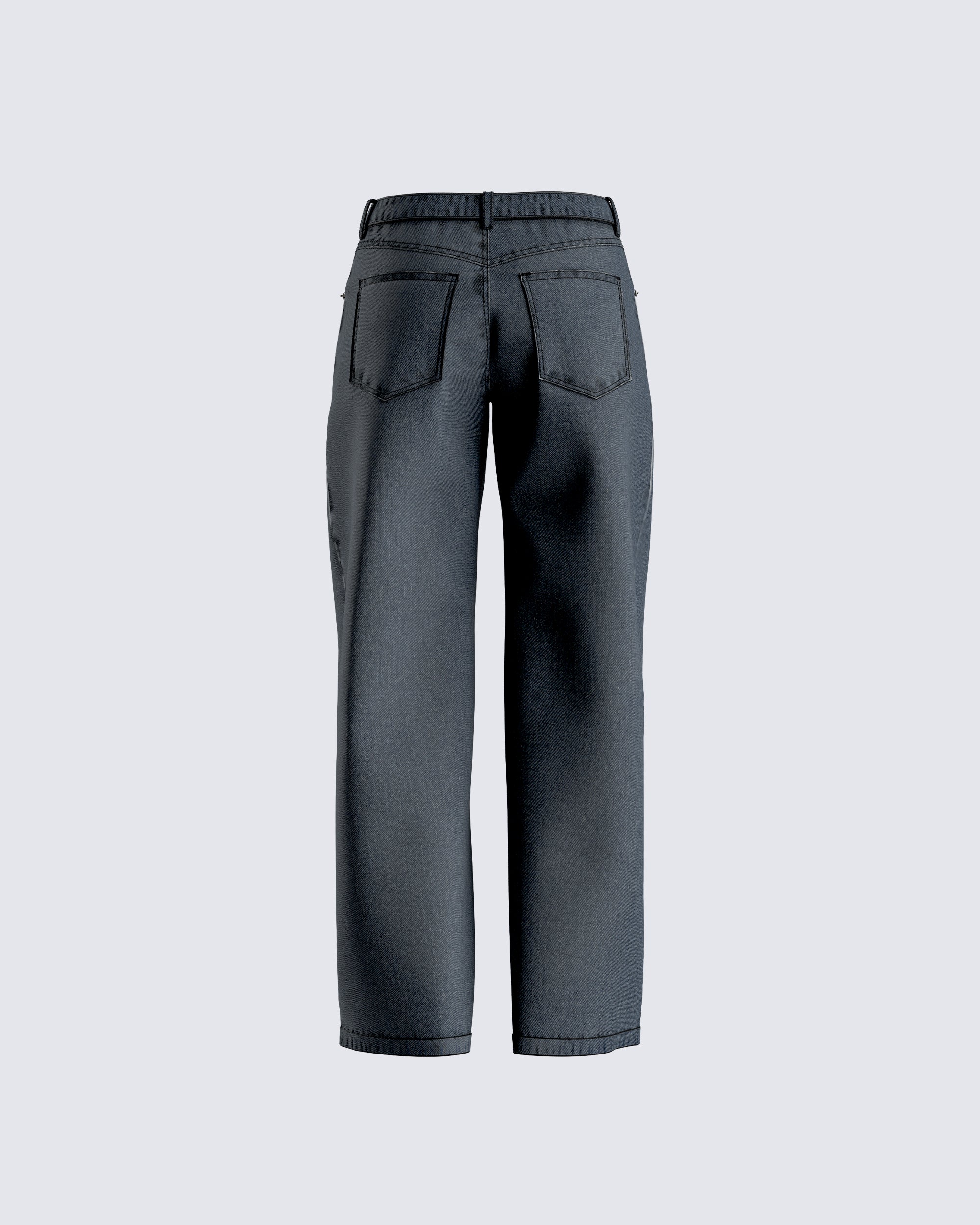 Frieda Grey Denim Wide Leg Jean - Image 3