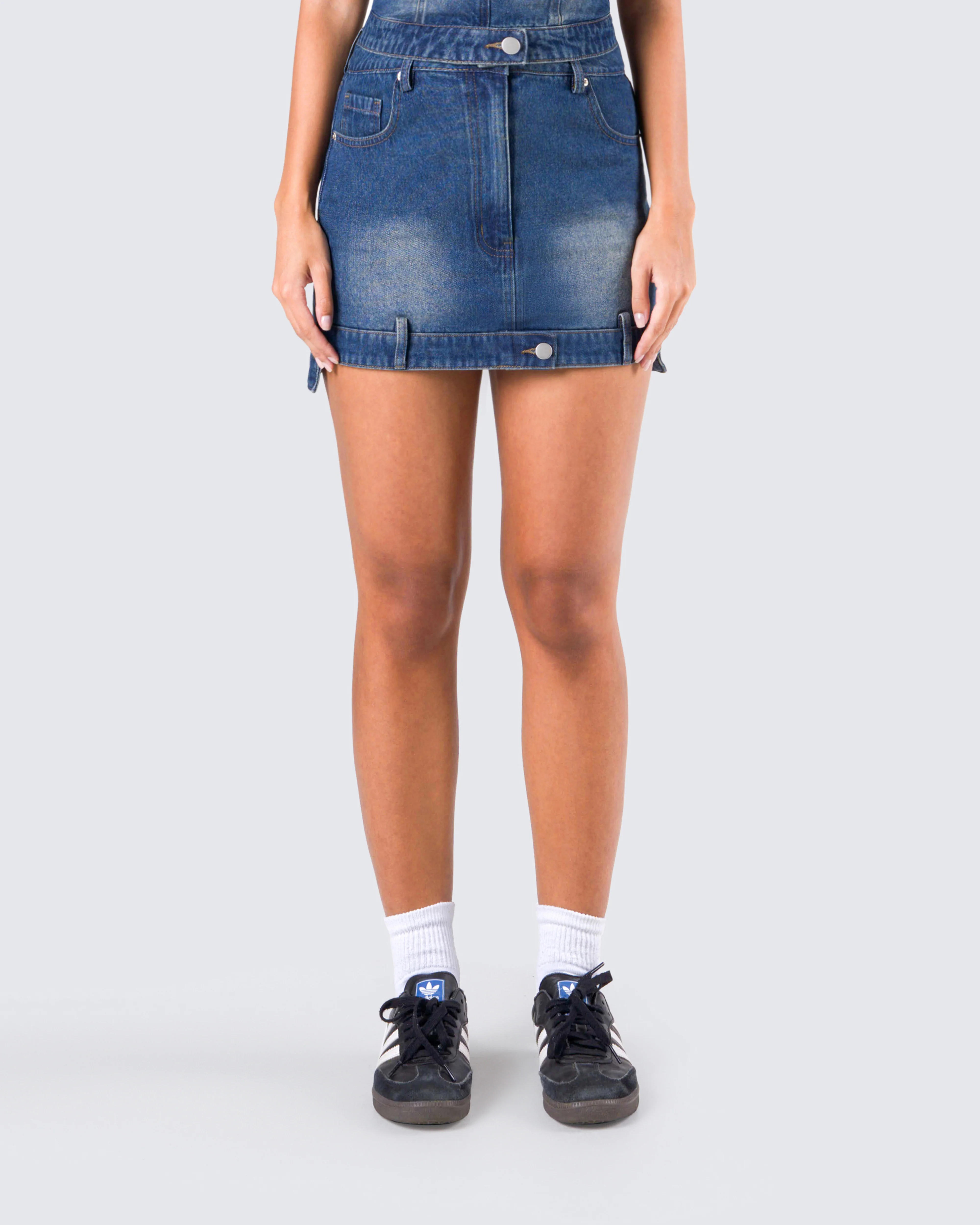 Georgina Blue Denim Mini Skirt - Image 4