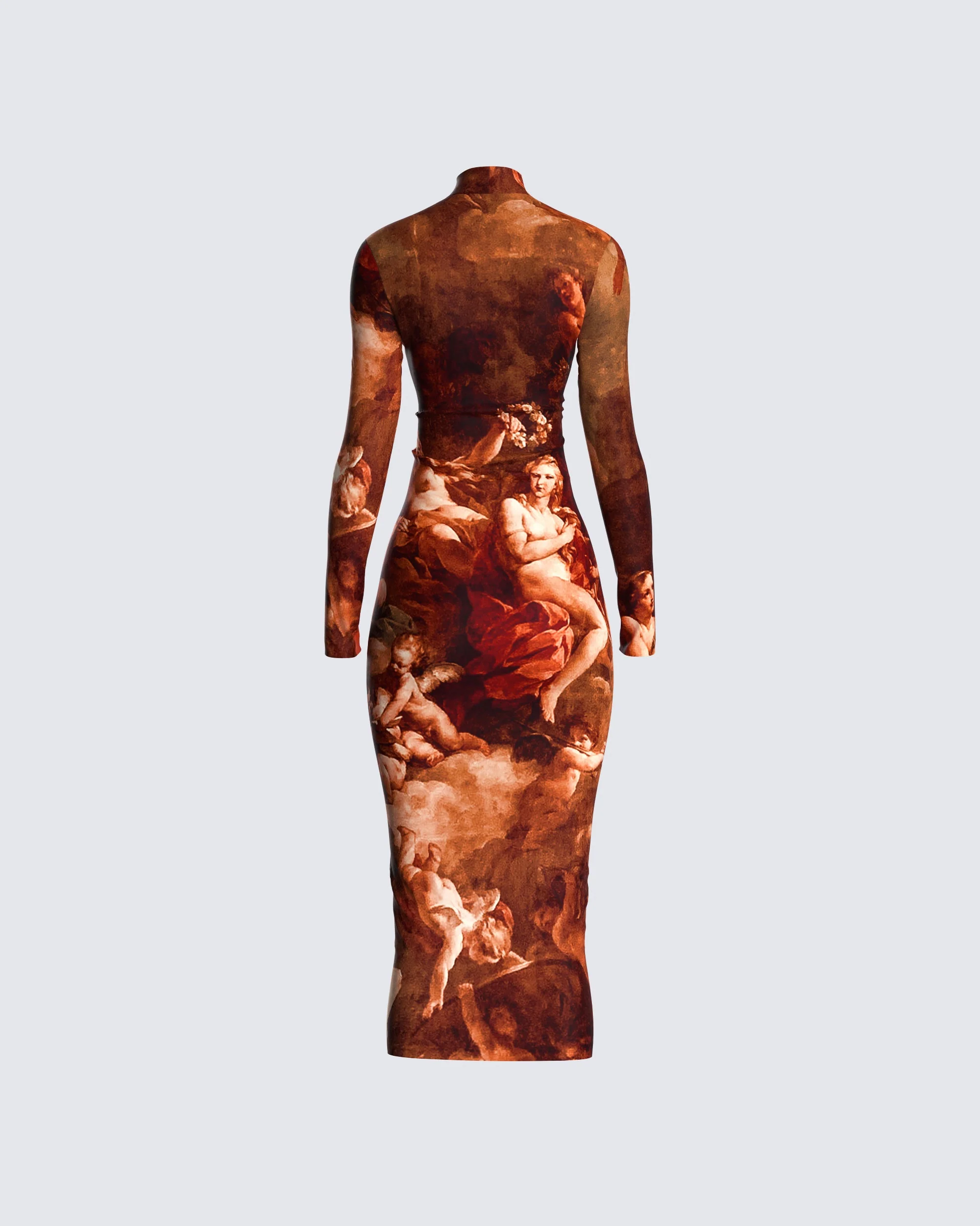 Gwen Renaissance Print Midi Dress - Image 3