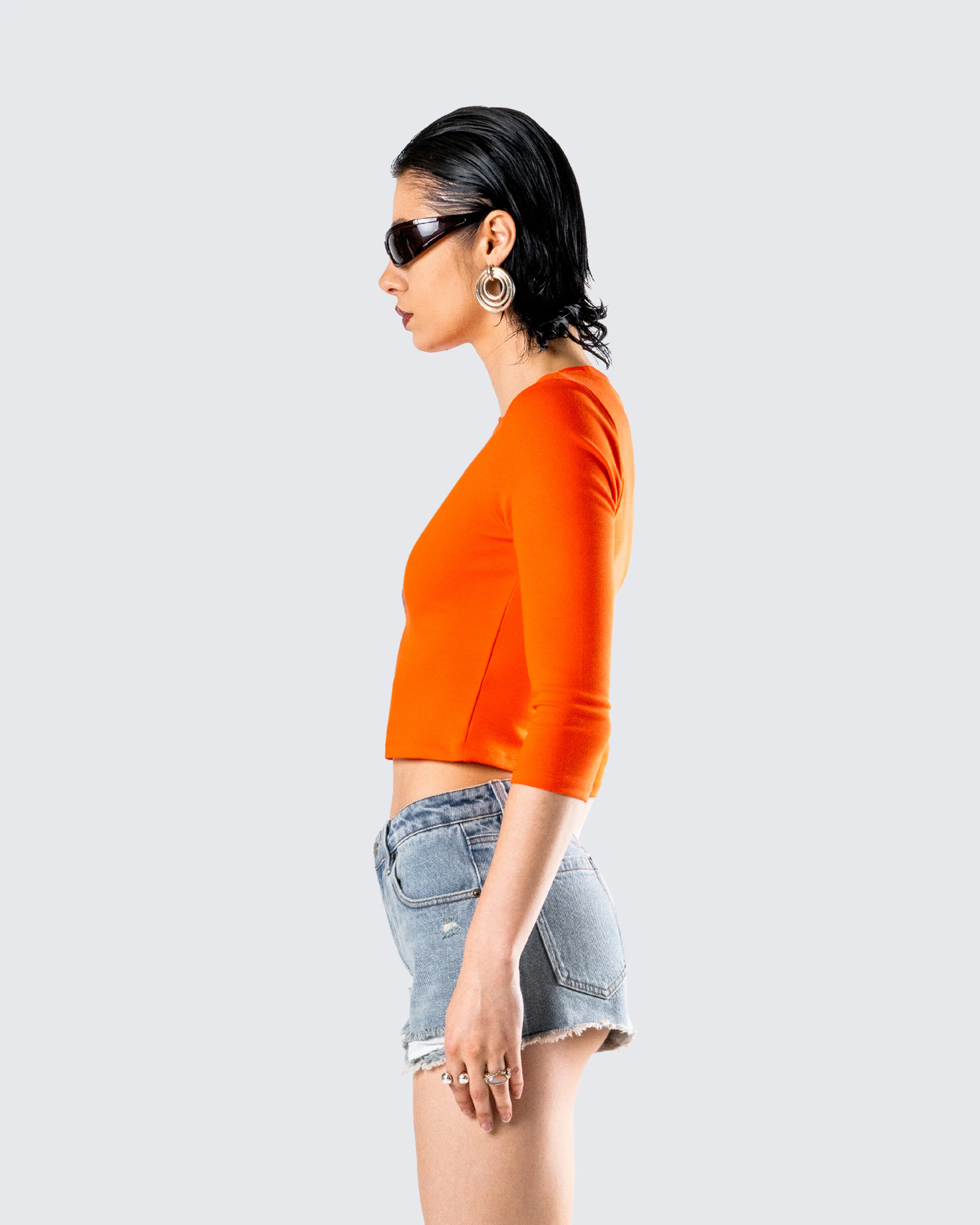 Hadleigh Orange Graphic Tee - Image 6