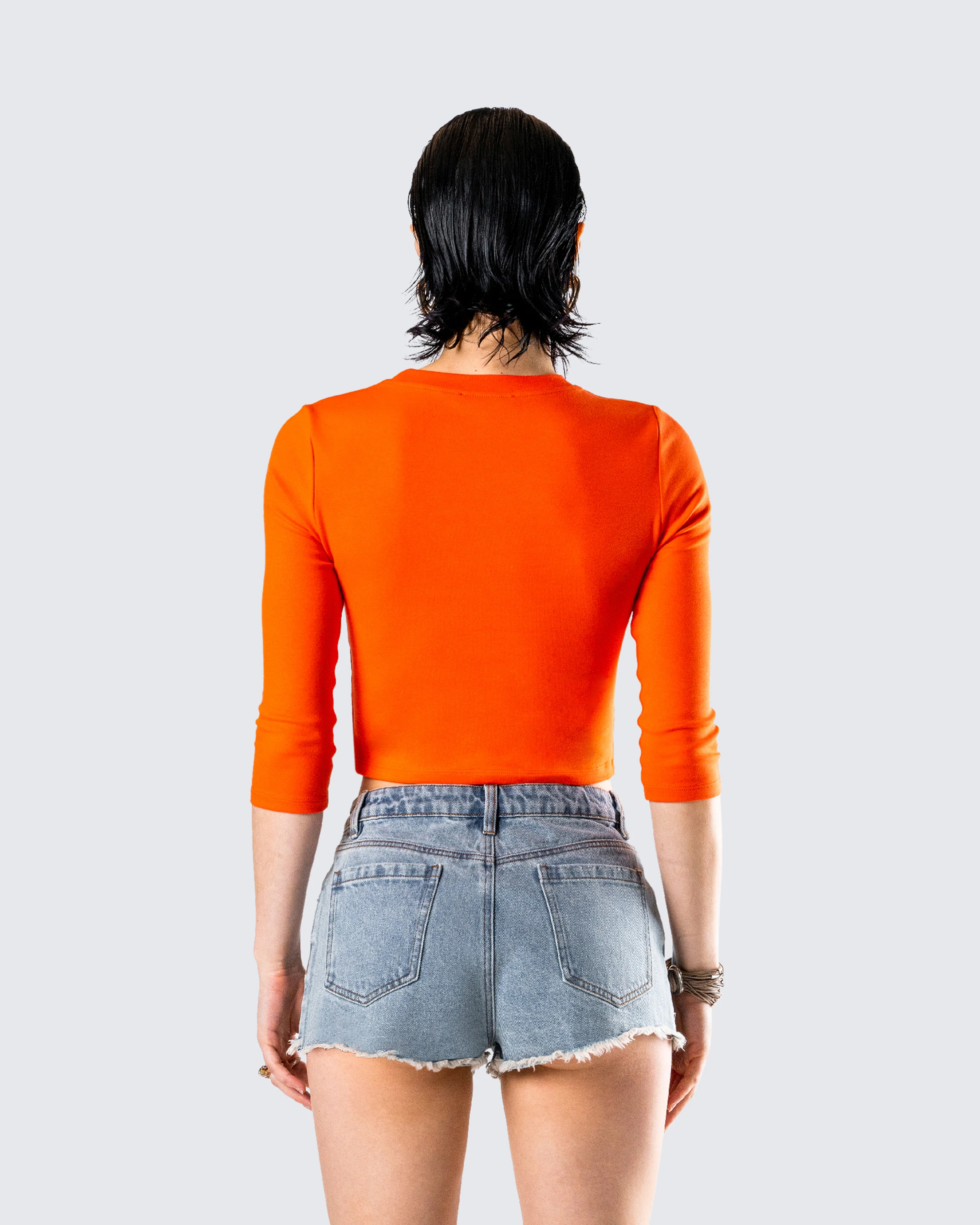 Hadleigh Orange Graphic Tee - Image 7