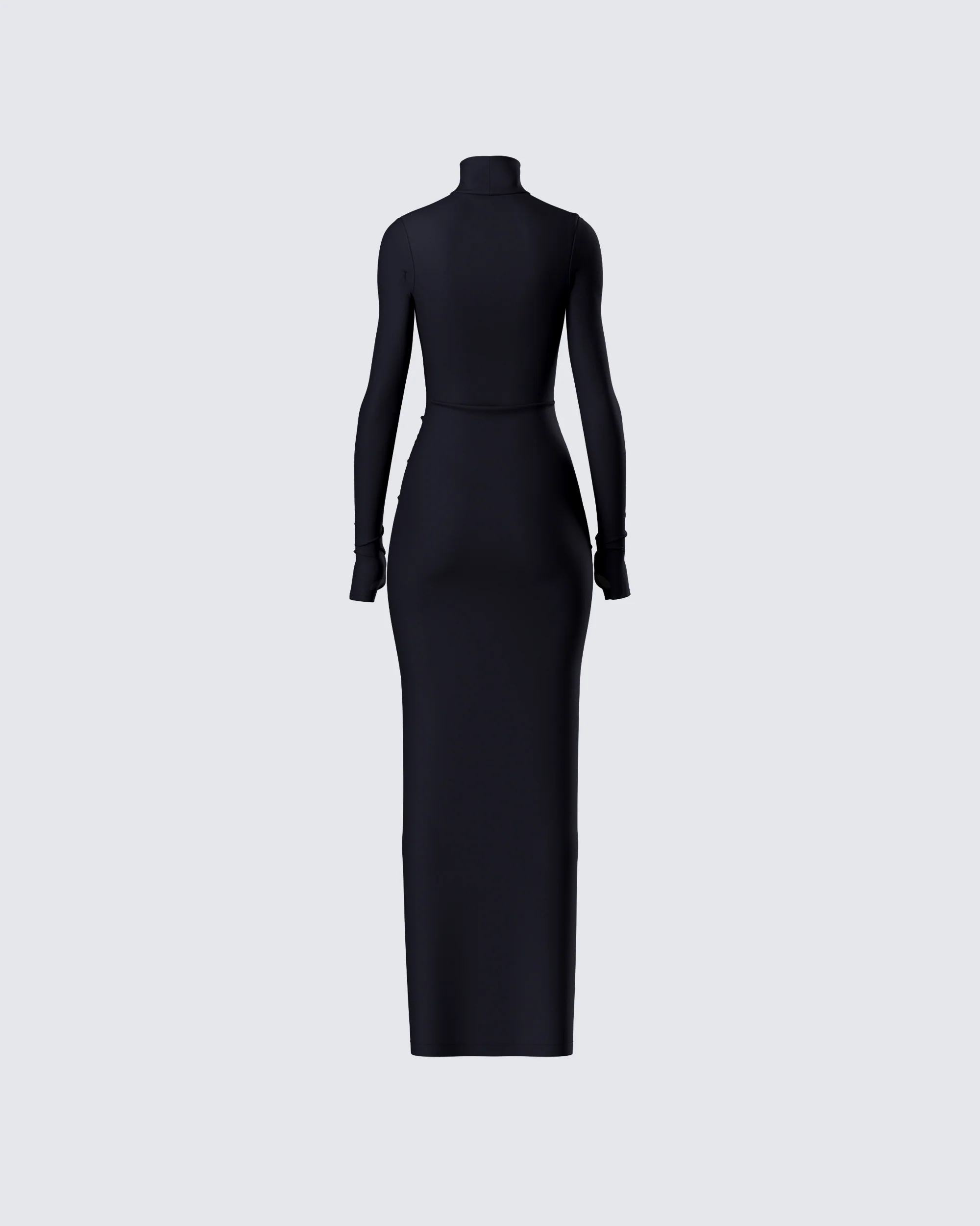 Haize Black Column Maxi Dress - Image 3