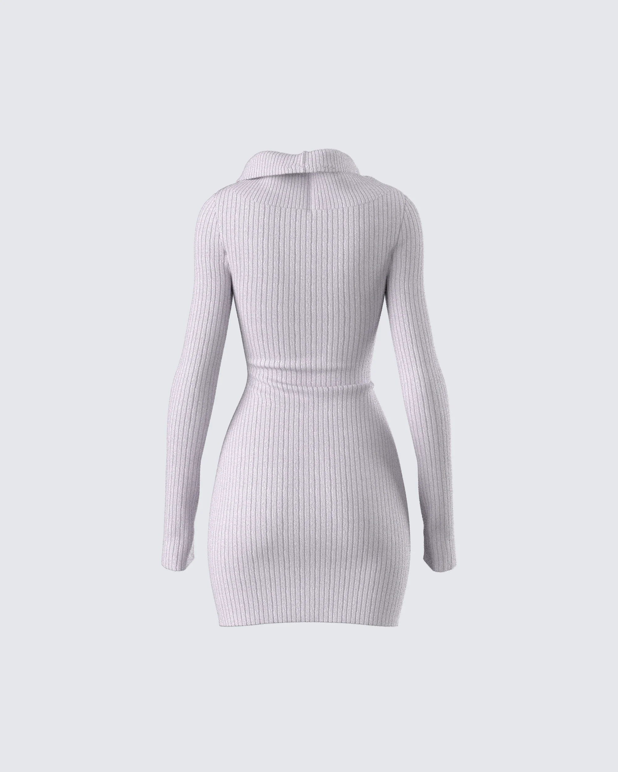 Hala Grey Cowl Neck Sweater Dress - Image 3