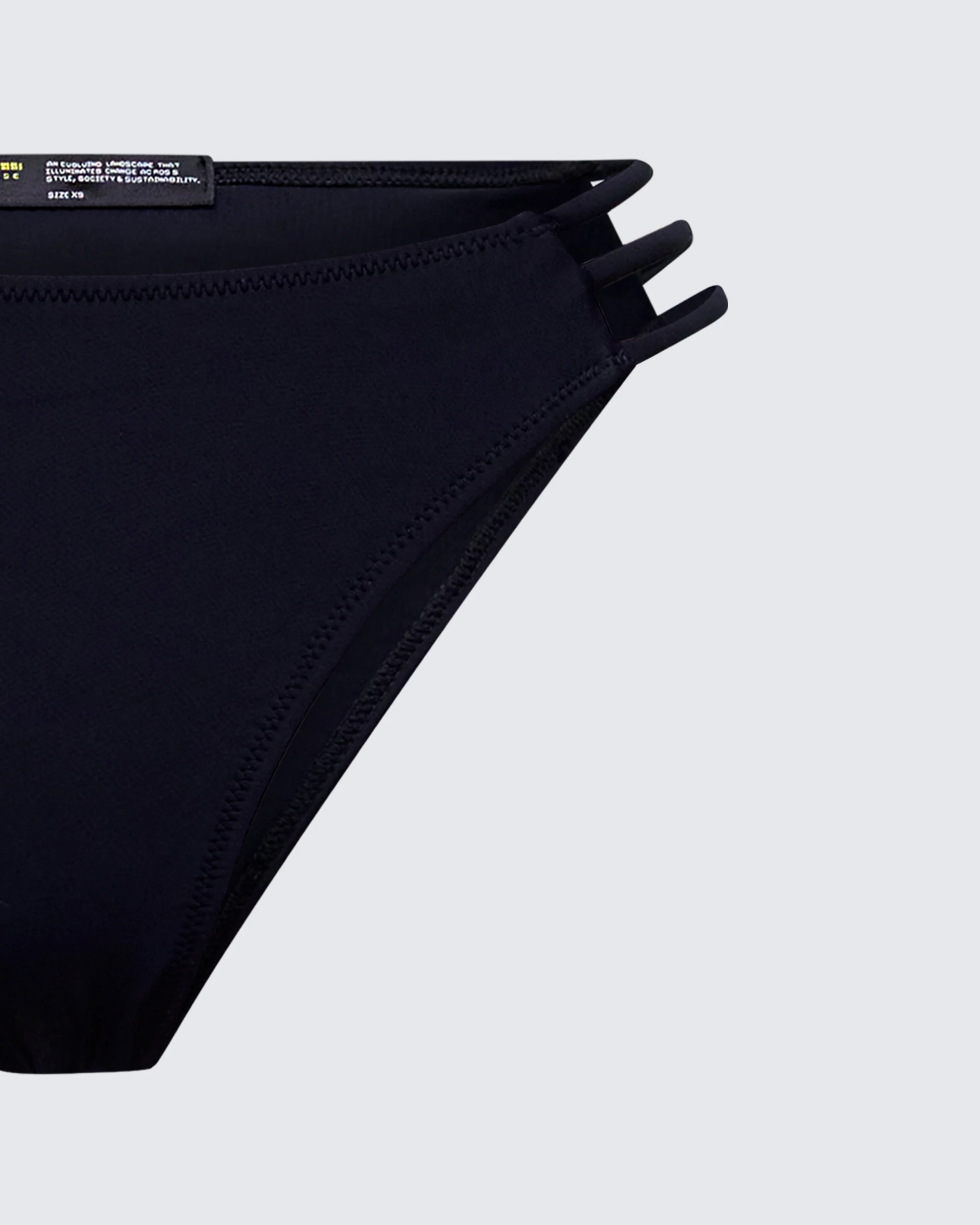 Halsey Black Cheeky Bikini Bottom - Image 7