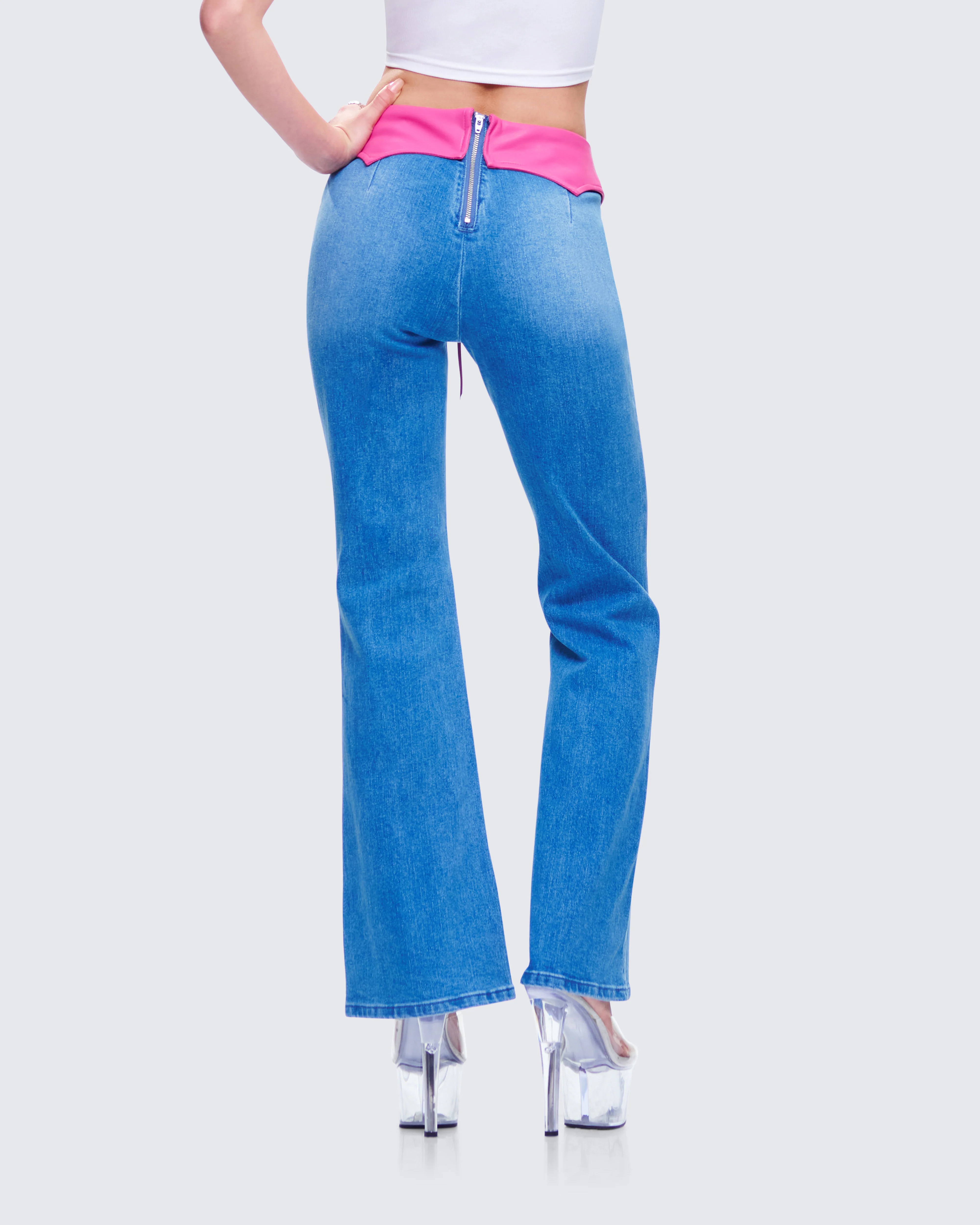 Hara Blue Low Rise Foldover Jean - Image 6
