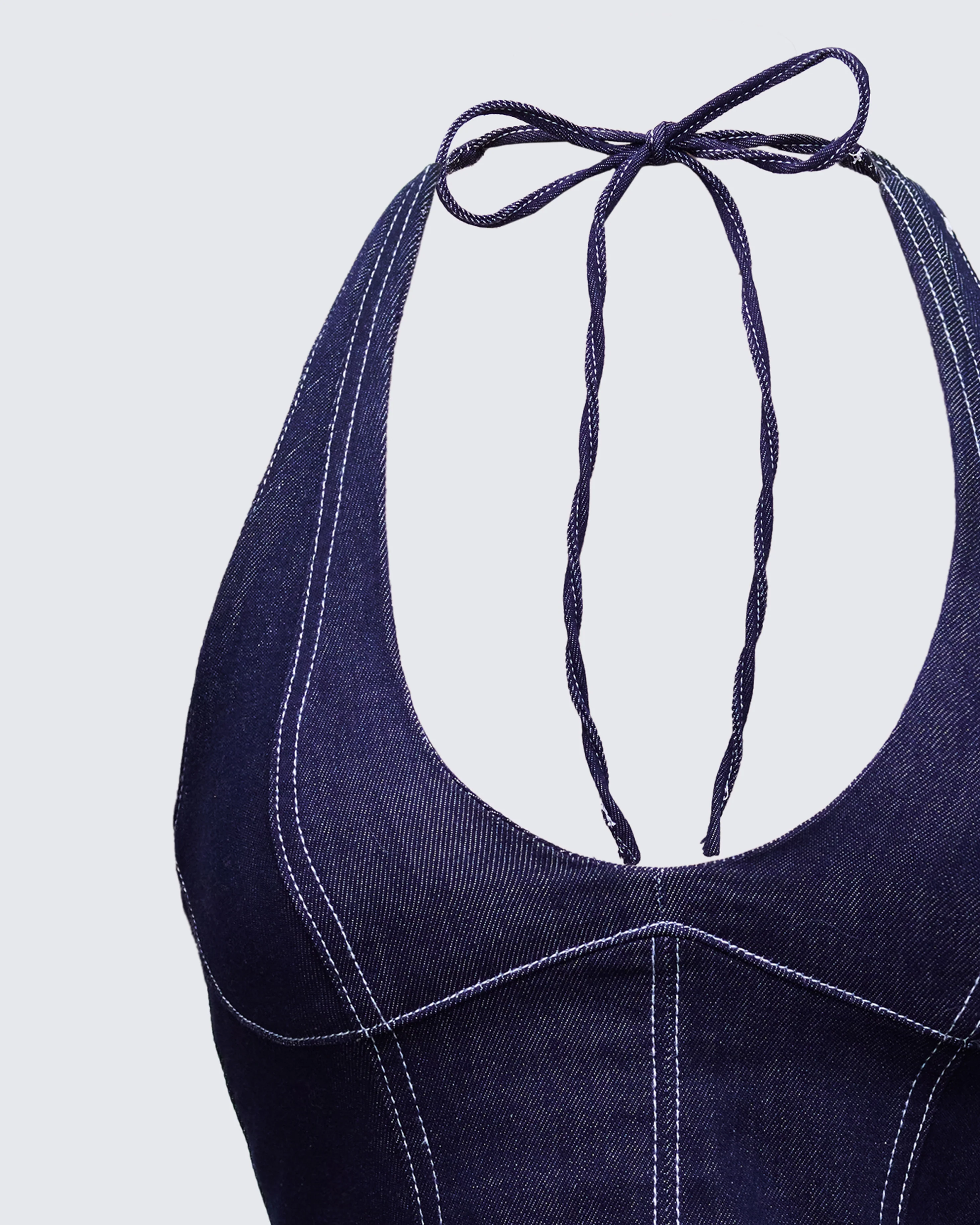 Harley Blue Denim Halter Top - Image 6