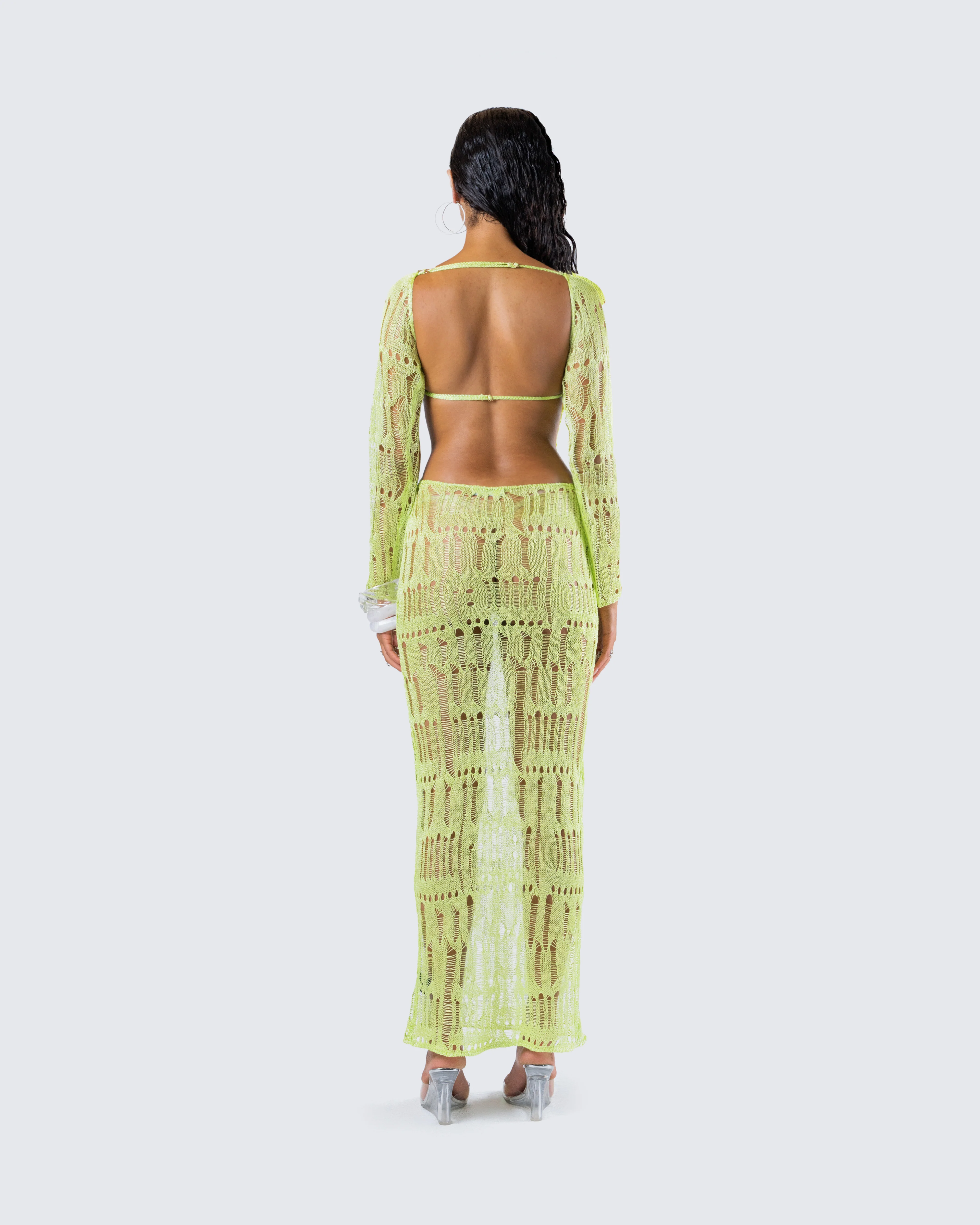 Hartley Green Open Knit Maxi Dress - Image 7