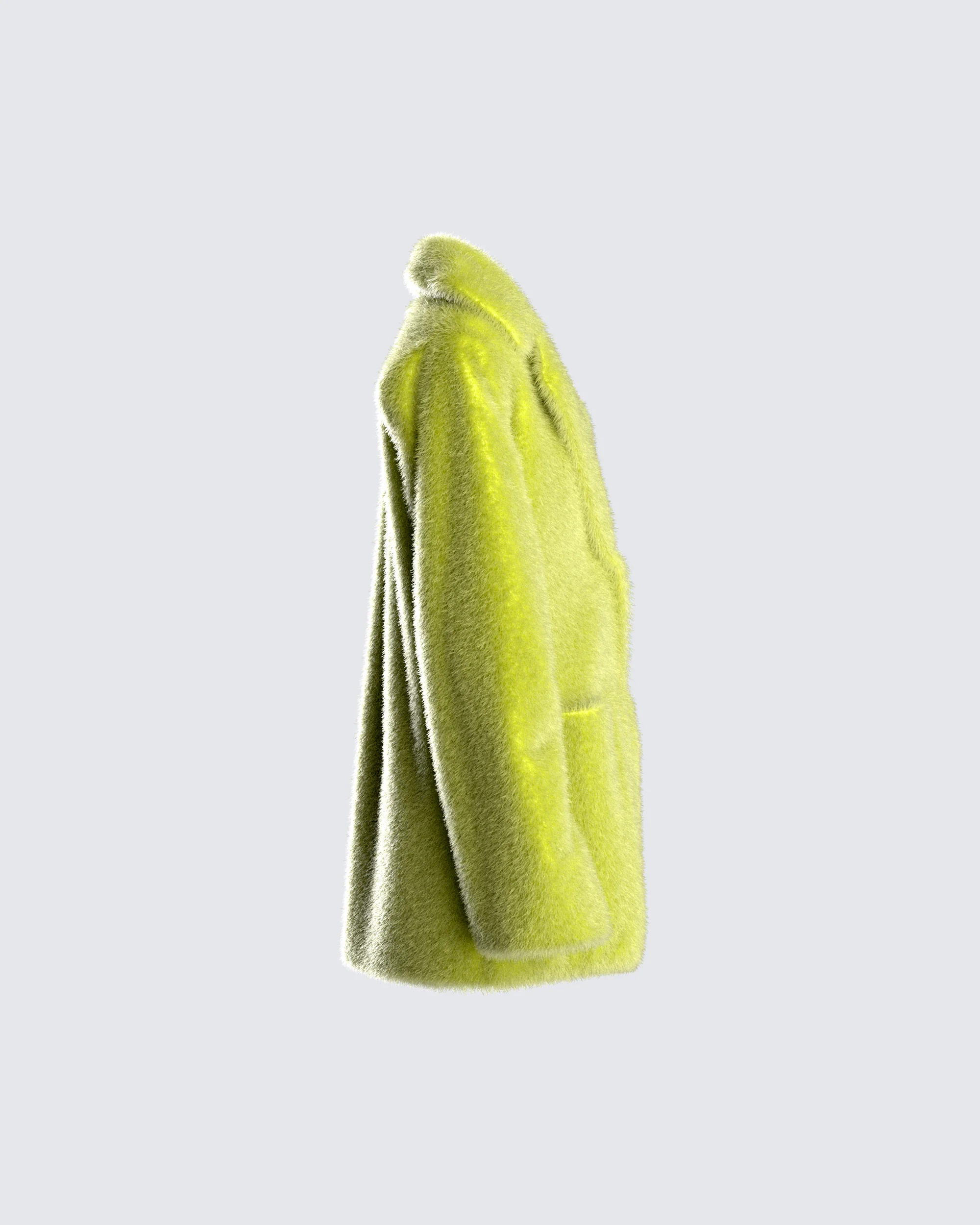 Harwell Green Vegan Fur Coat - Image 2