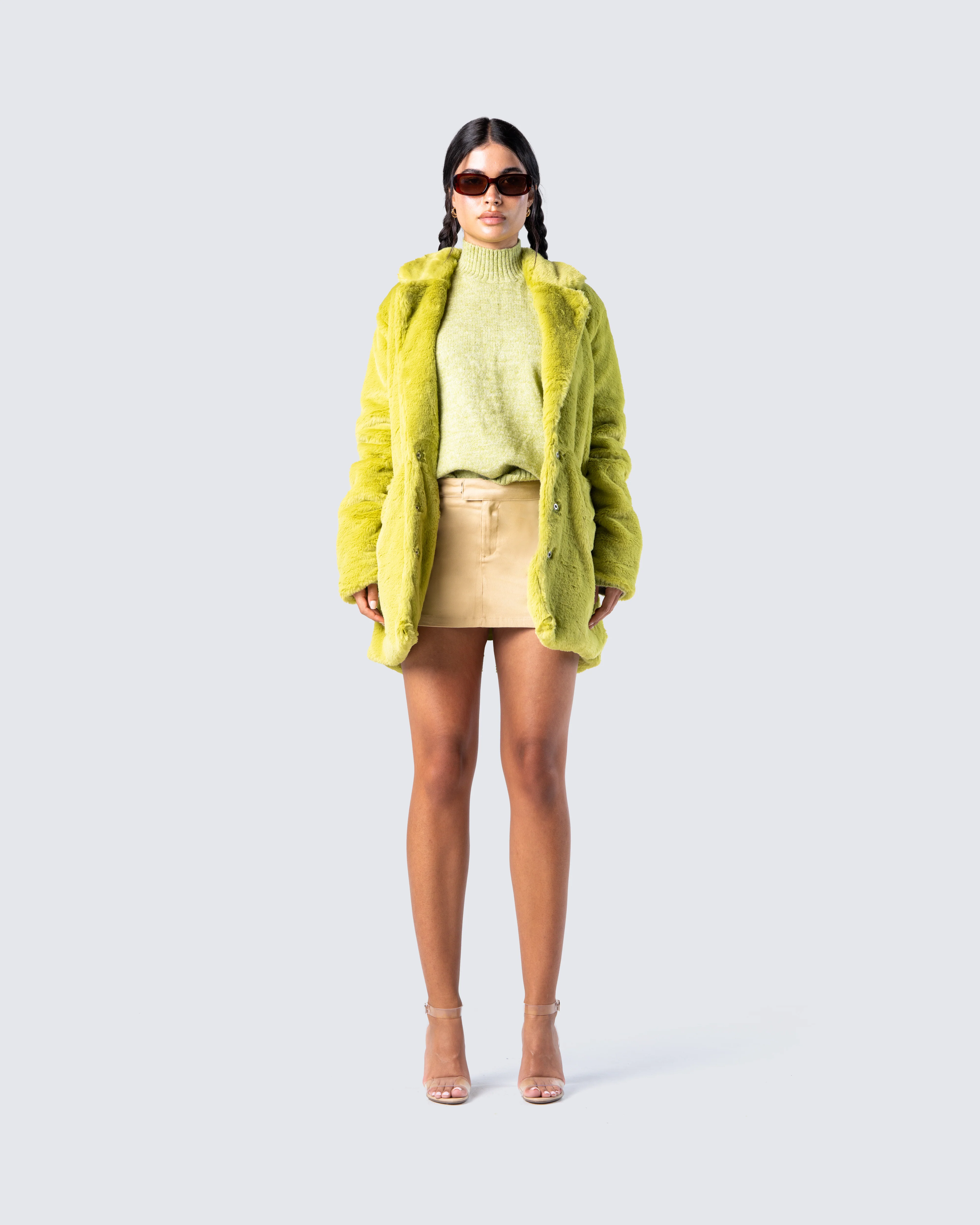 Harwell Green Vegan Fur Coat - Image 4