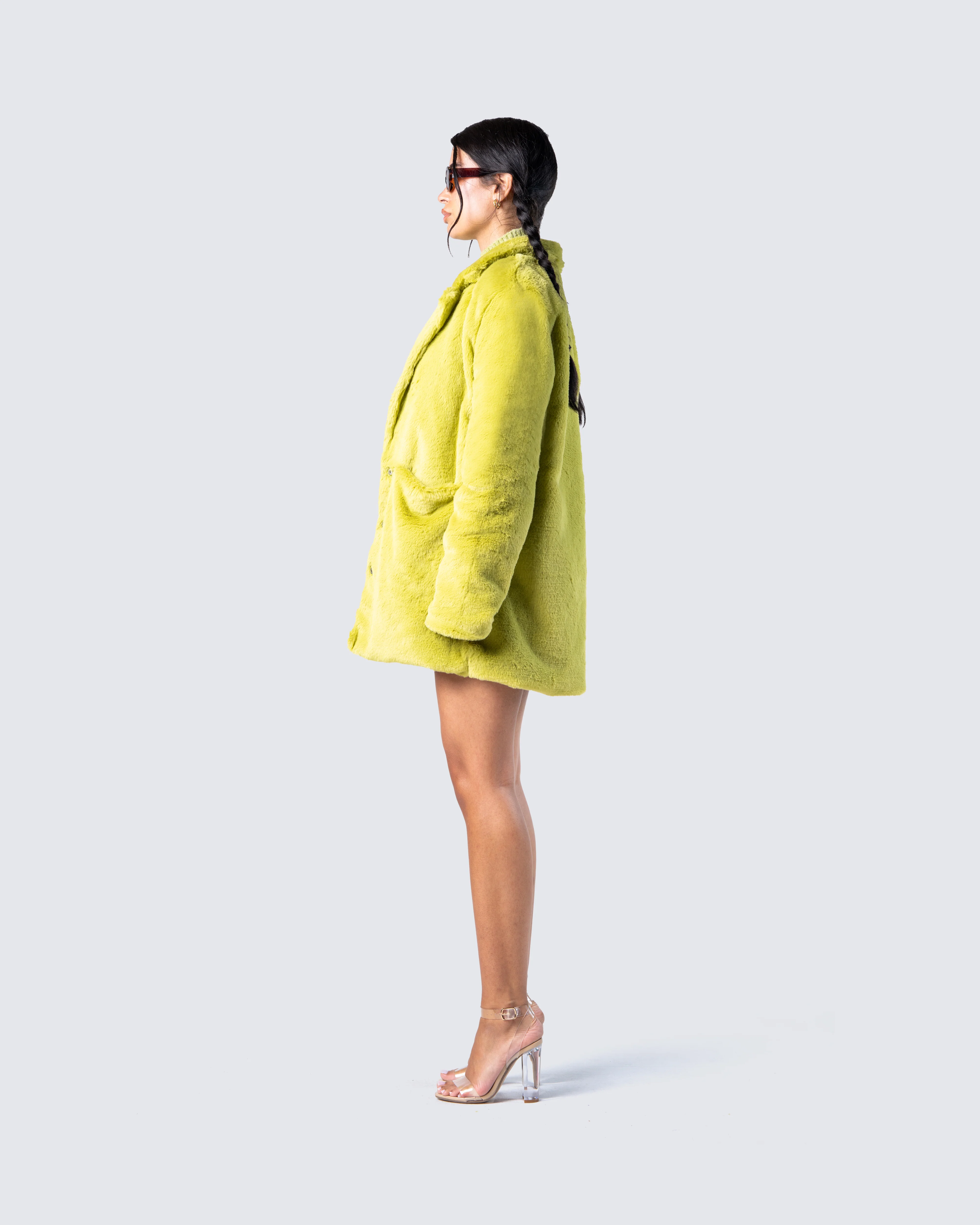 Harwell Green Vegan Fur Coat - Image 5