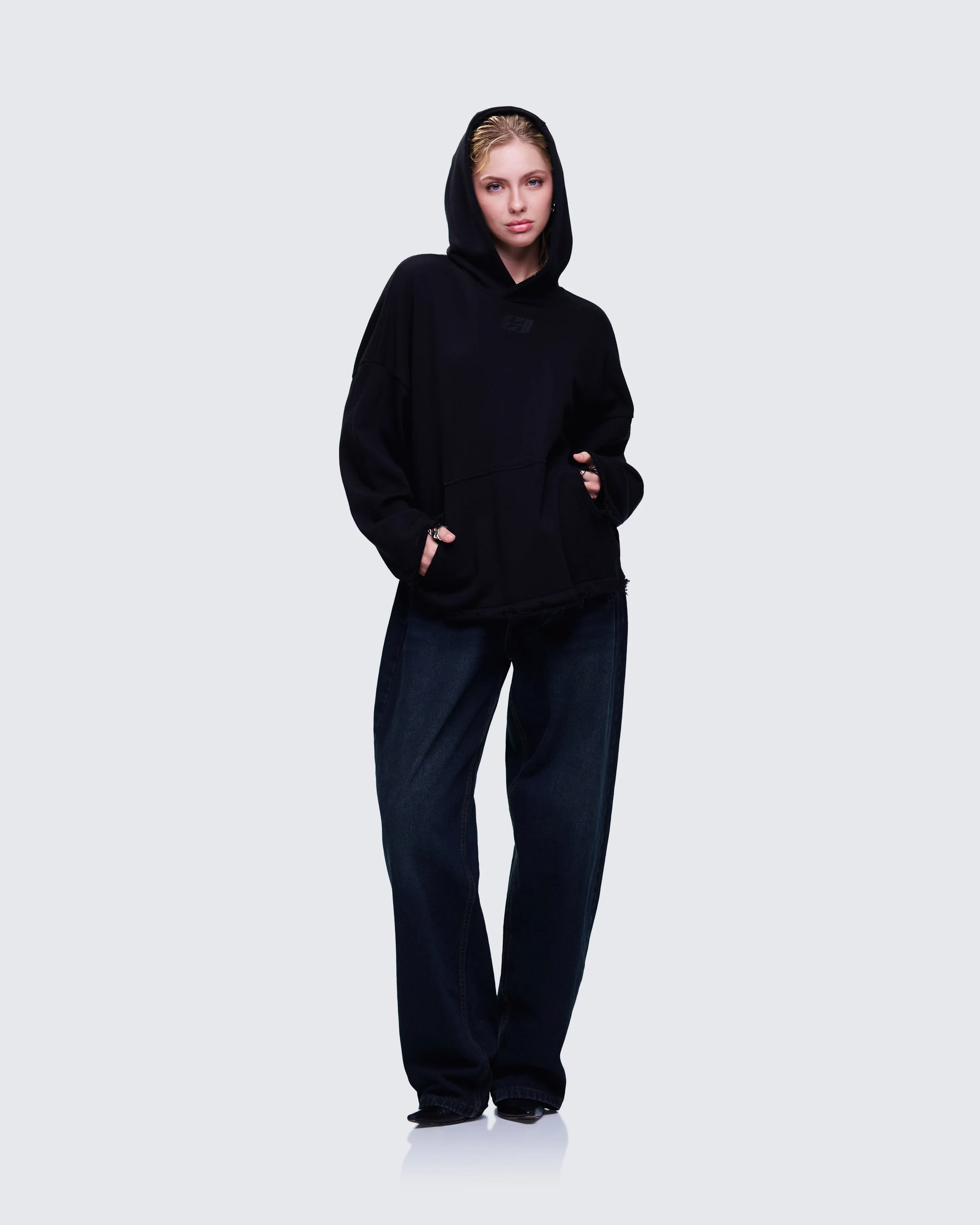 Haylie Blue Denim Baggy Pant - Image 5