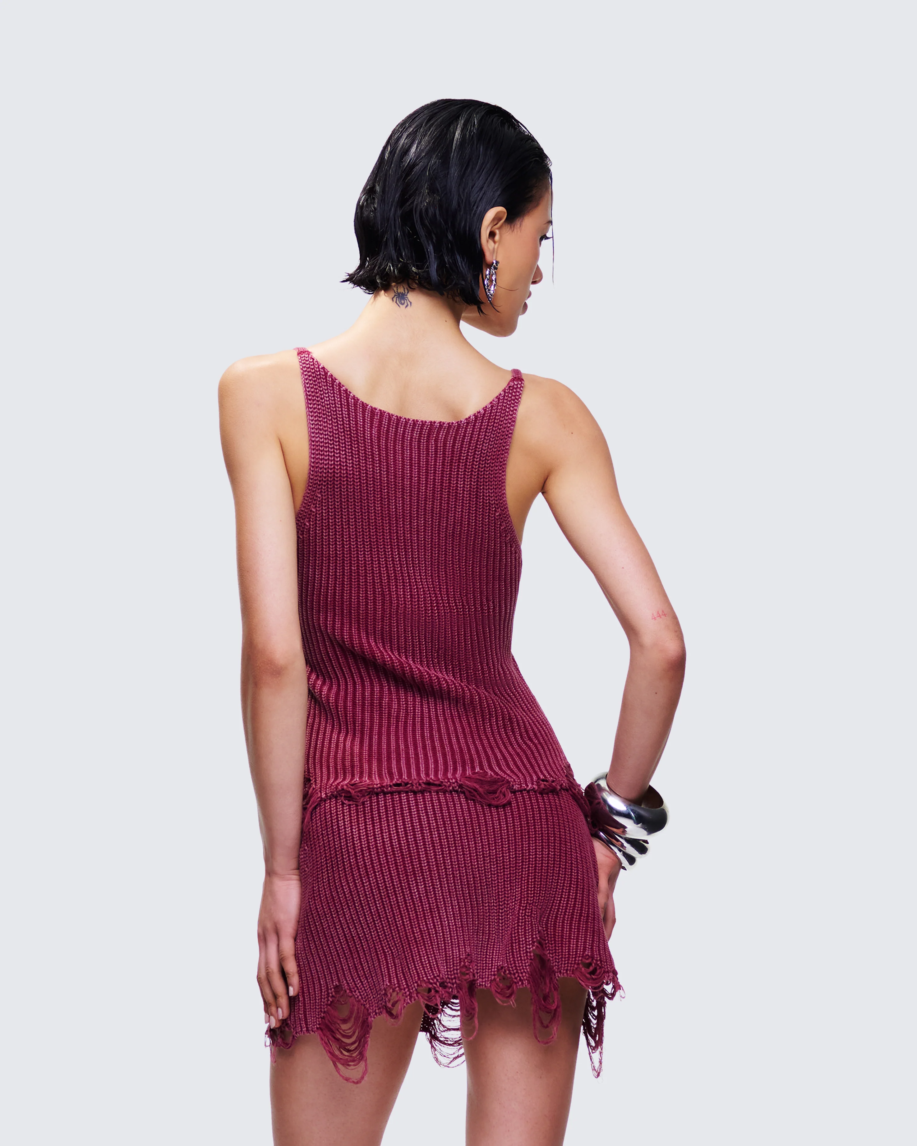 Hebe Washed Frayed Hem Tank - Image 4