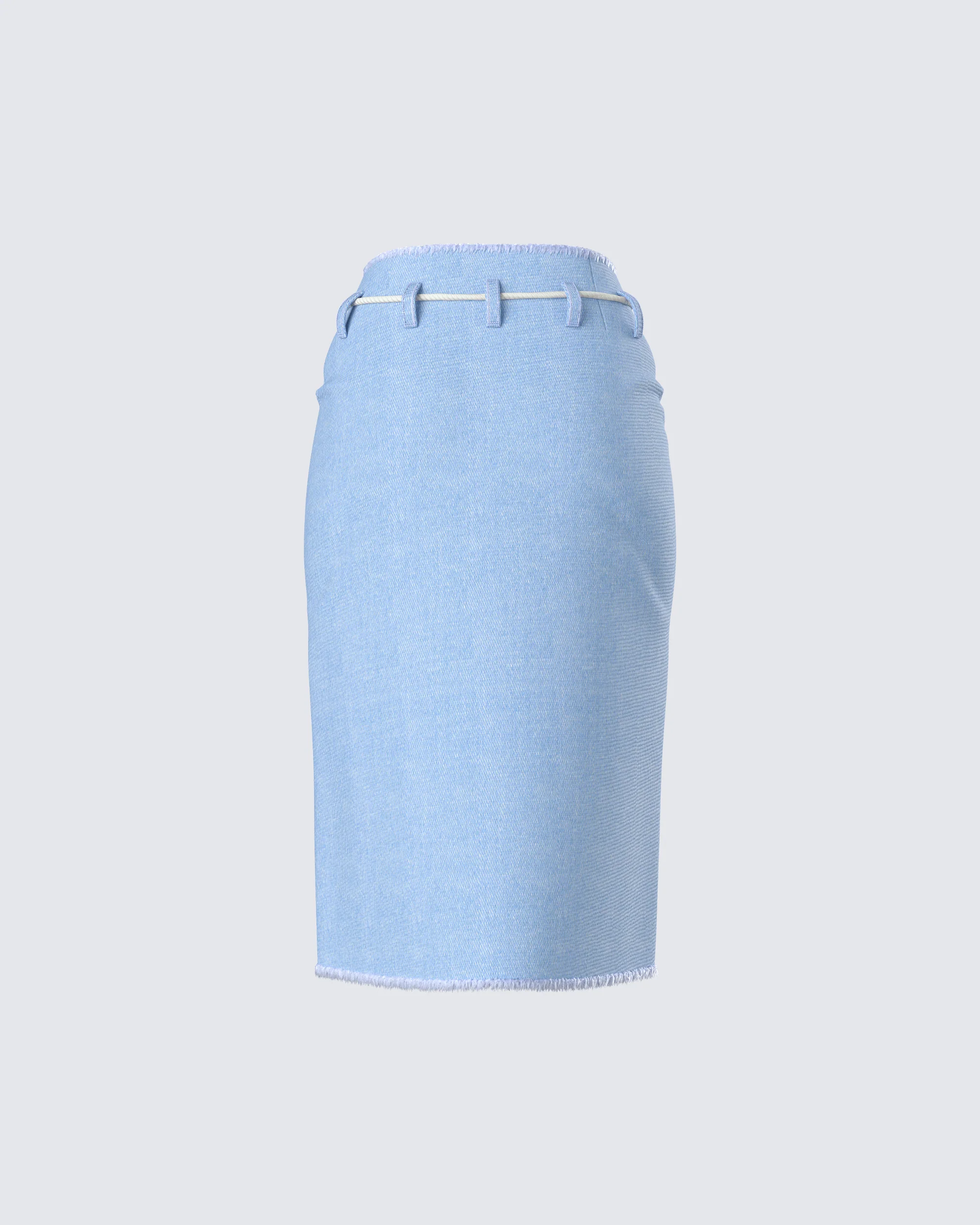 Heidi Blue Column Midi Denim Skirt - Image 3