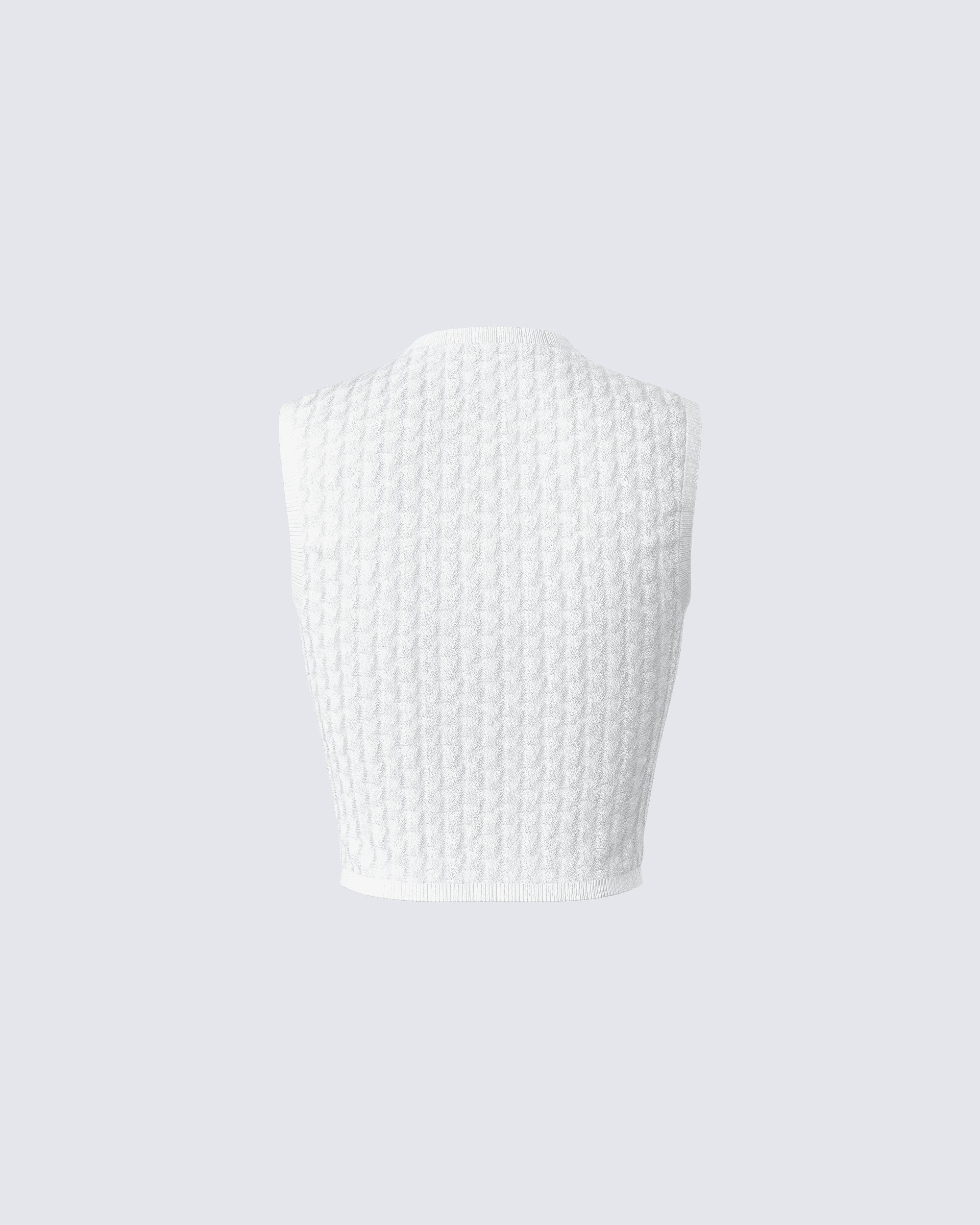 Heidi Ivory Sweater Pattern Top - Image 3