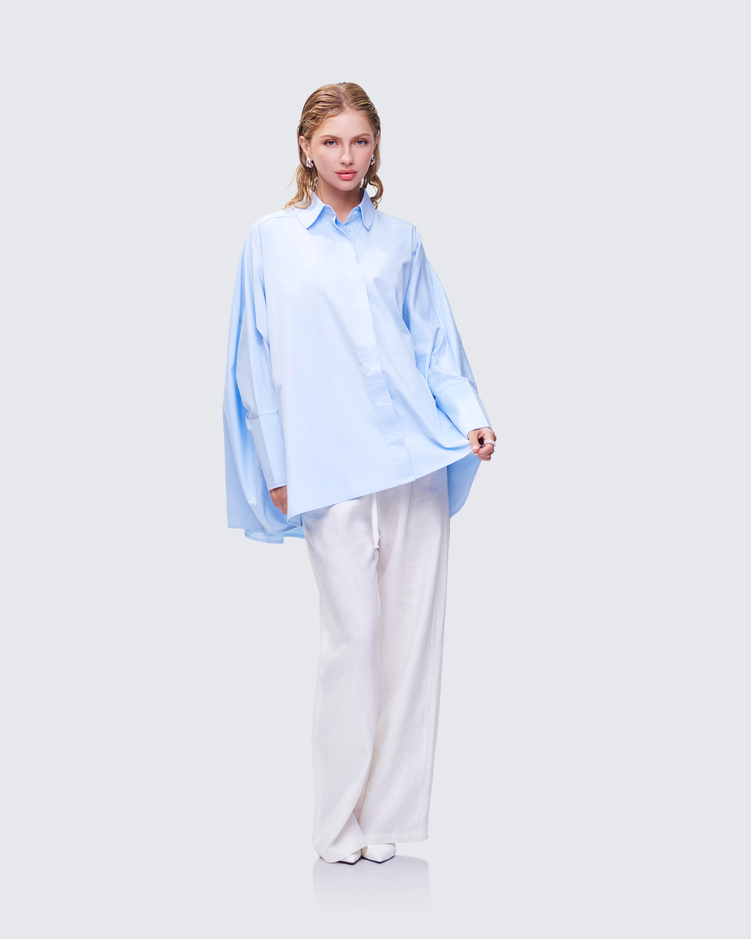 Hesper Blue Box Cut Shirt - Image 5