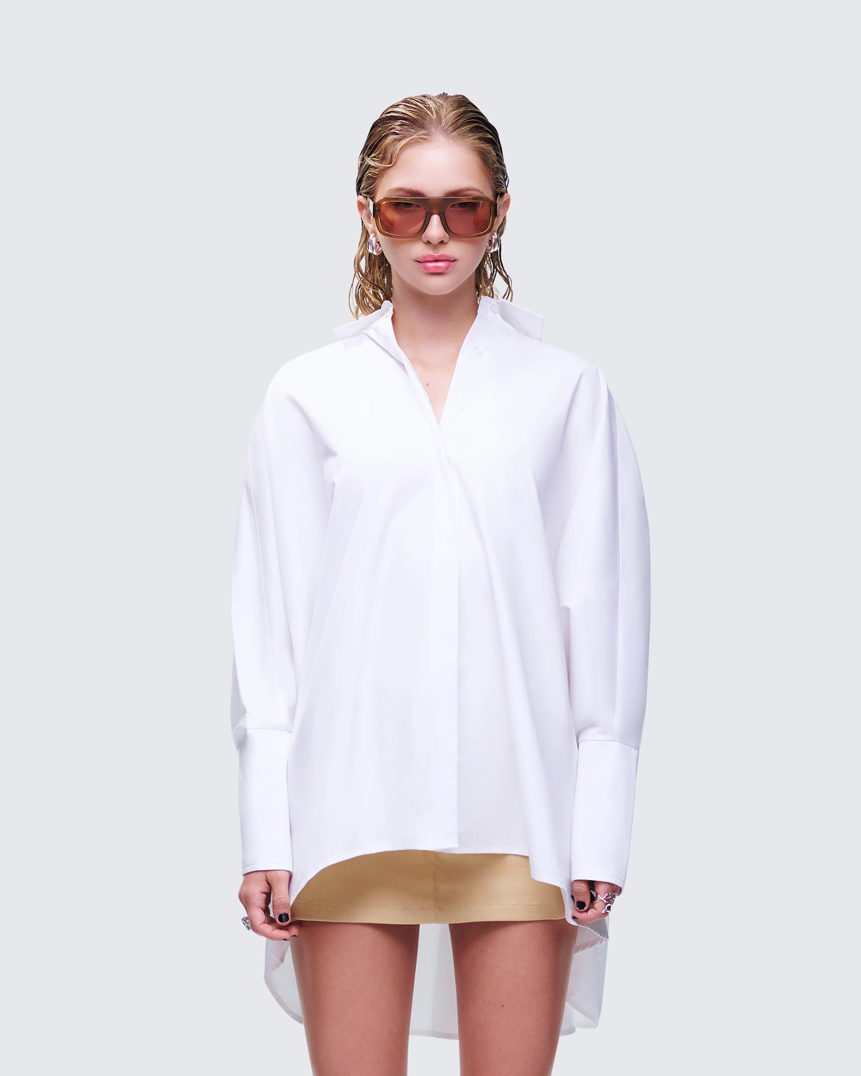 Hesper White Box Cut Shirt - Image 2