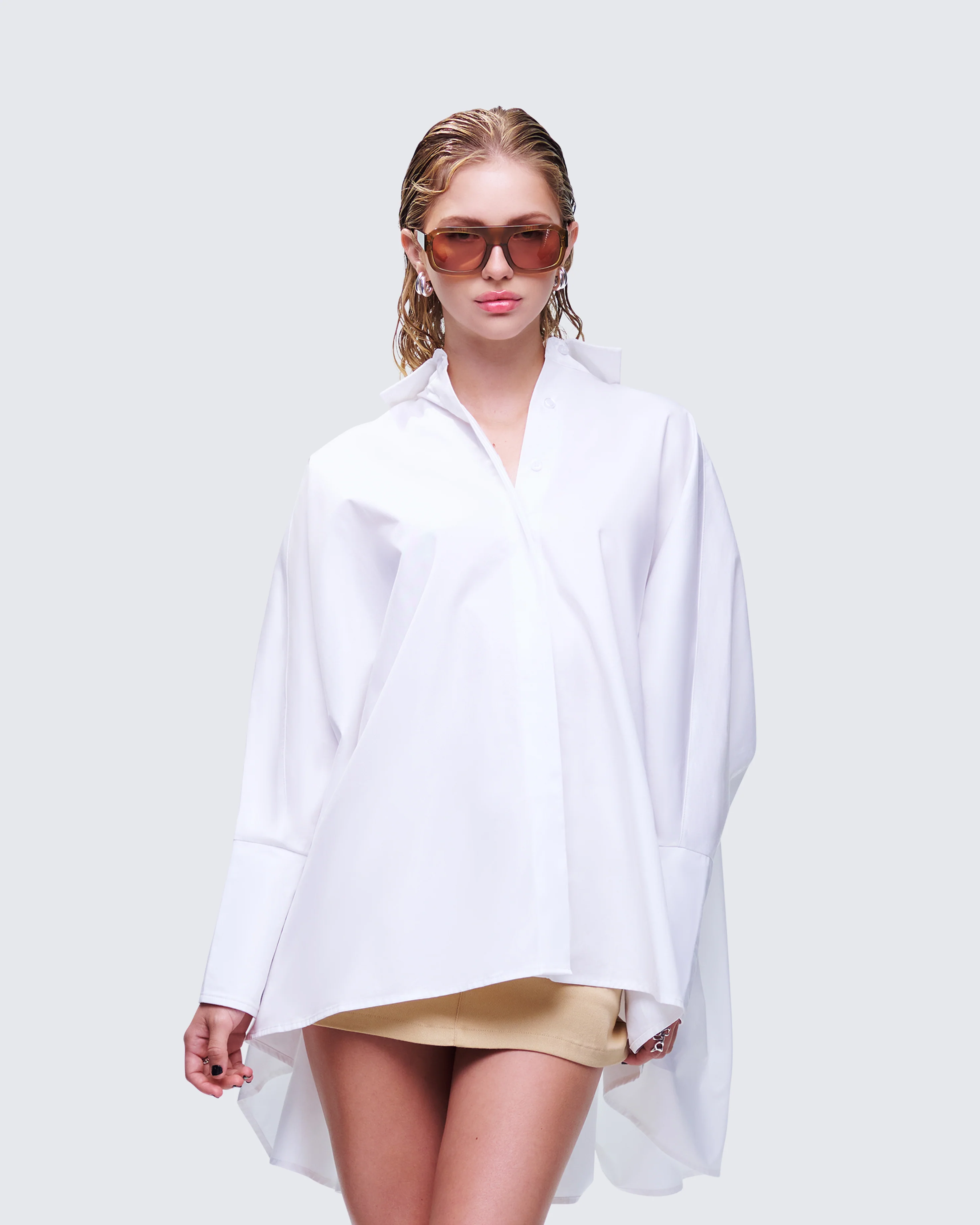 Hesper White Box Cut Shirt - Image 3