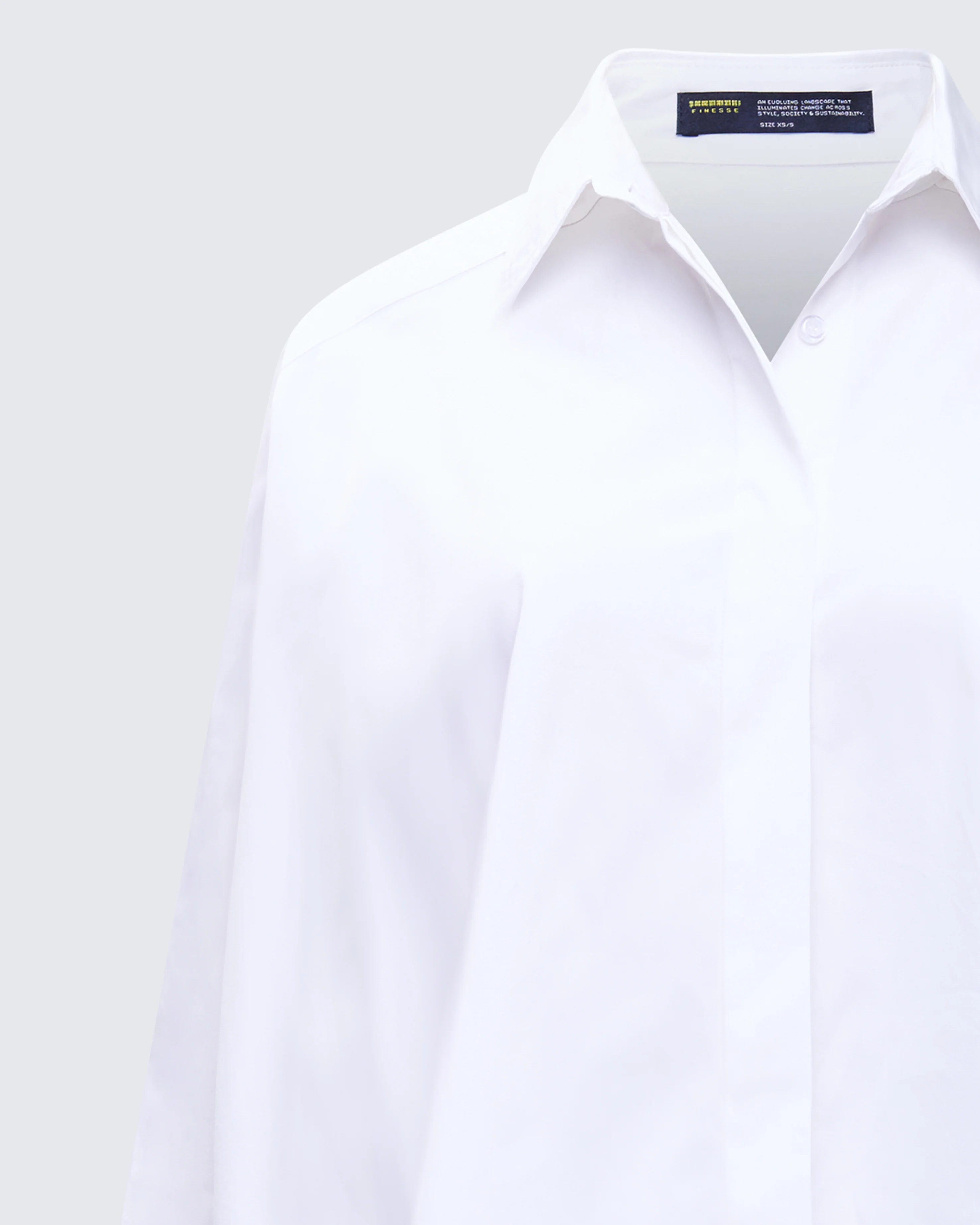 Hesper White Box Cut Shirt - Image 6