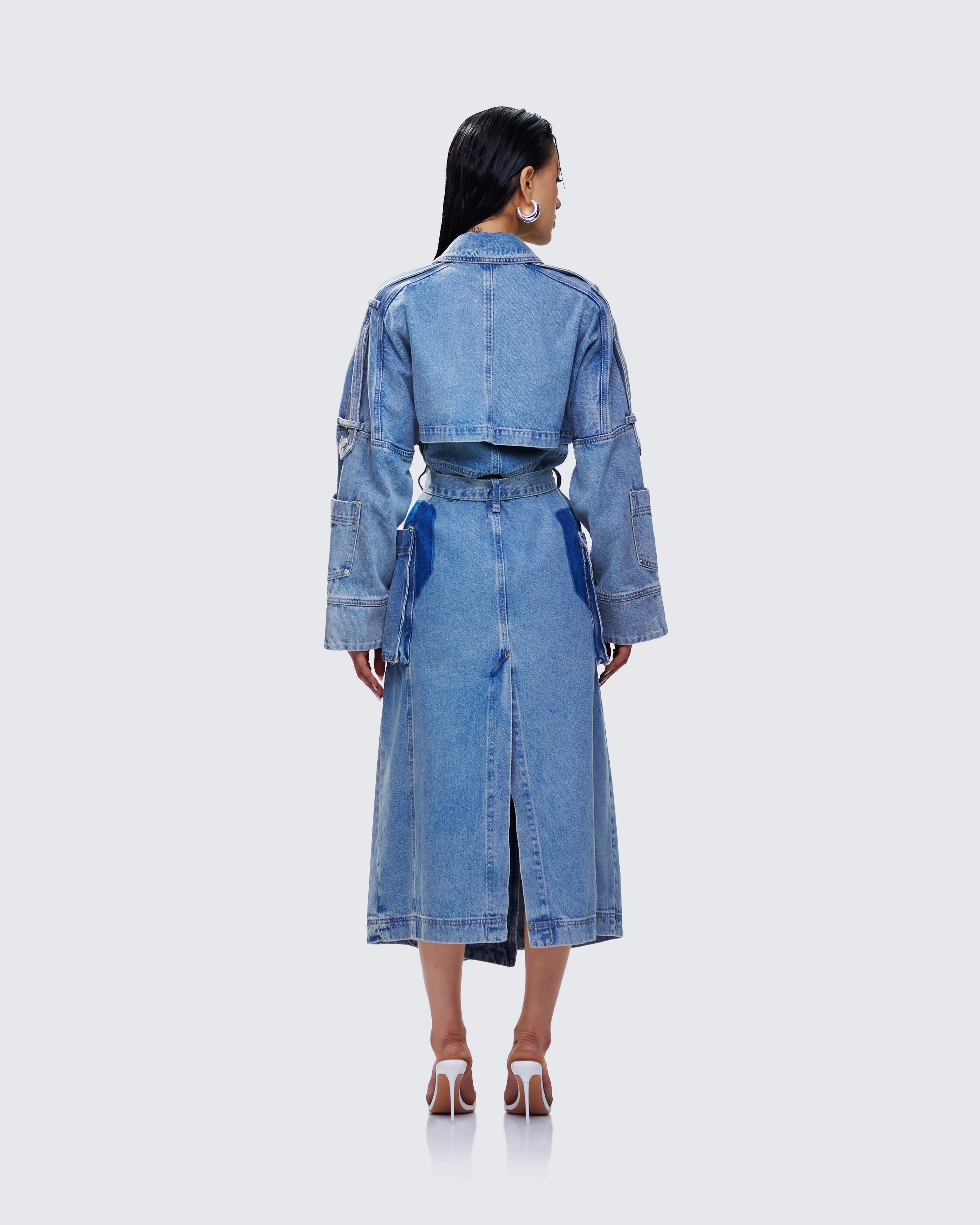 Hestia Denim Trench Coat - Image 5