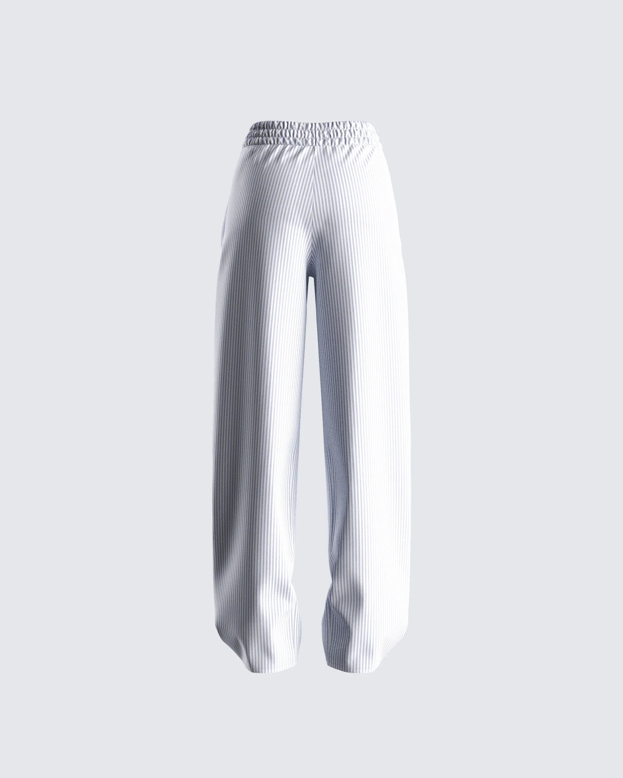 Hetty Grey Stripe Poplin Pant - Image 3