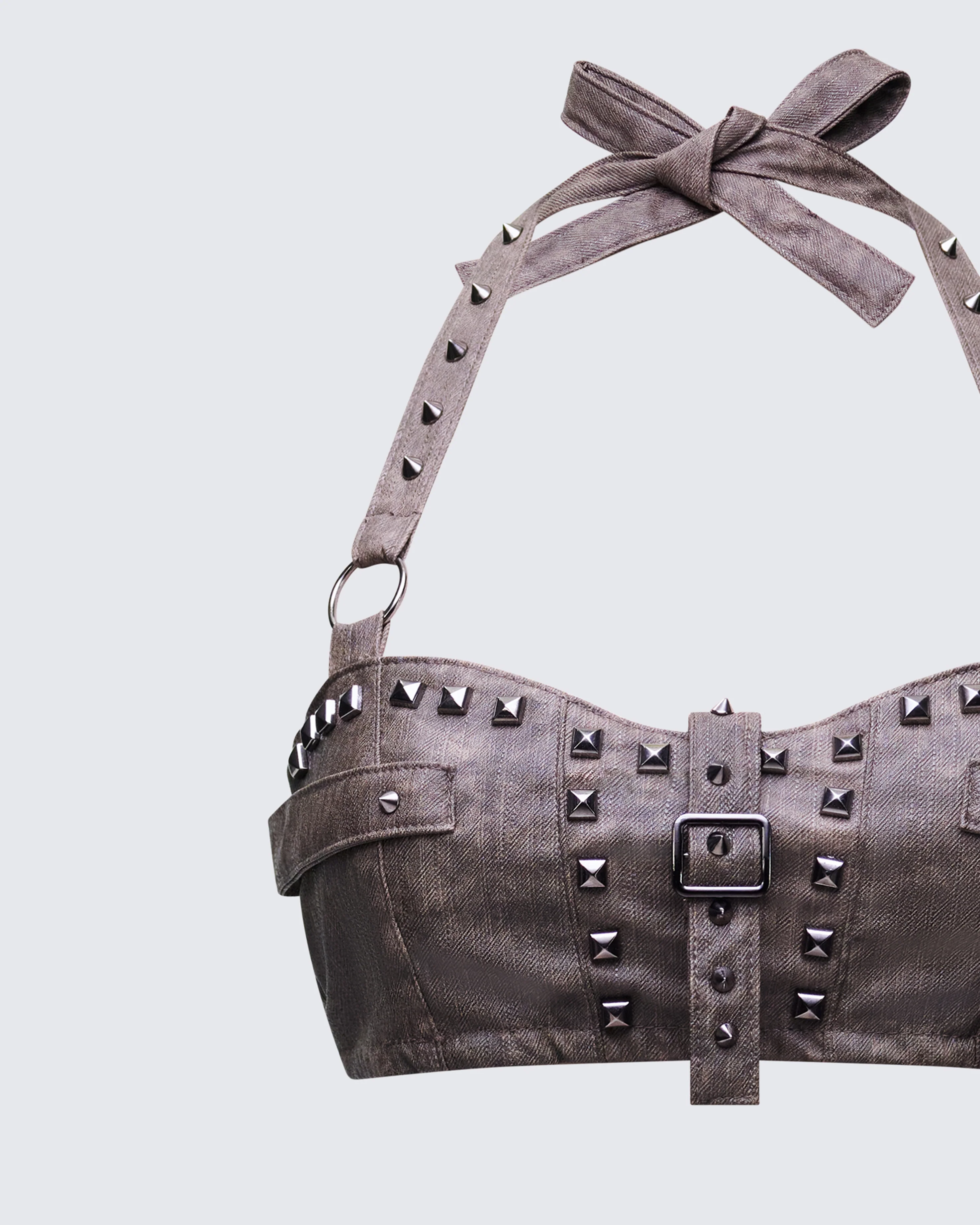 Hosea Brown Vegan Leather Bra - Image 6