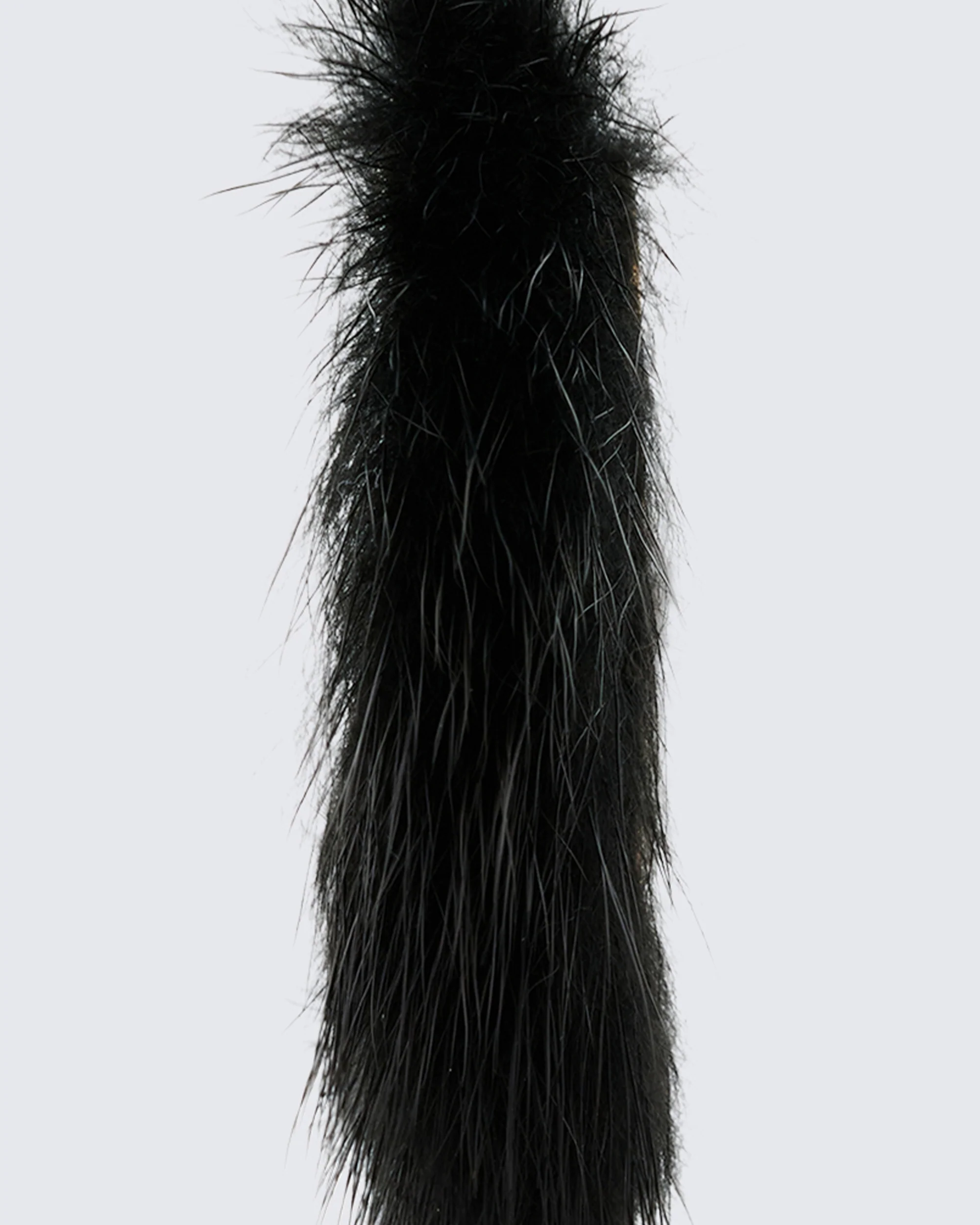 Huntleigh Black Fur Hoop Earrings - Image 3