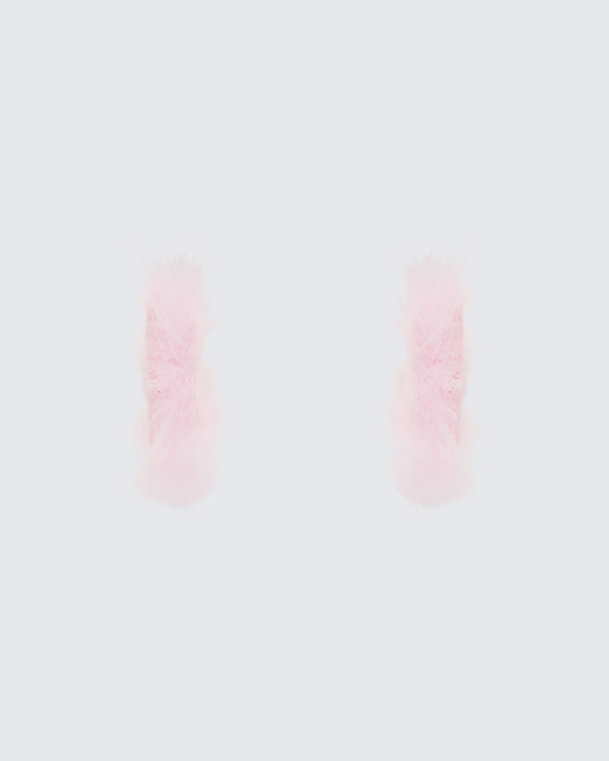 Huntleigh Pink Fur Hoop Earrings