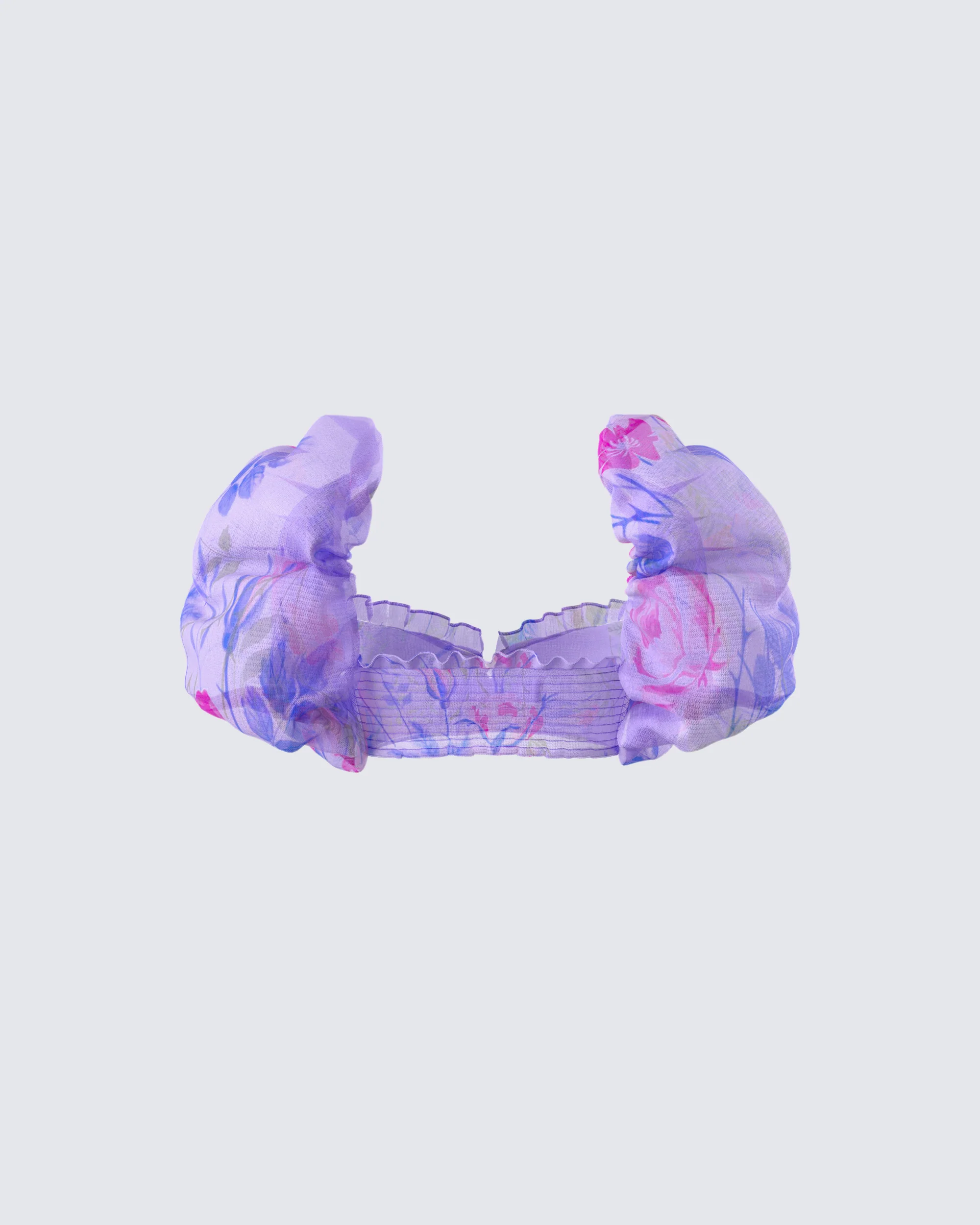 Ida Purple Floral Organza Top - Image 3