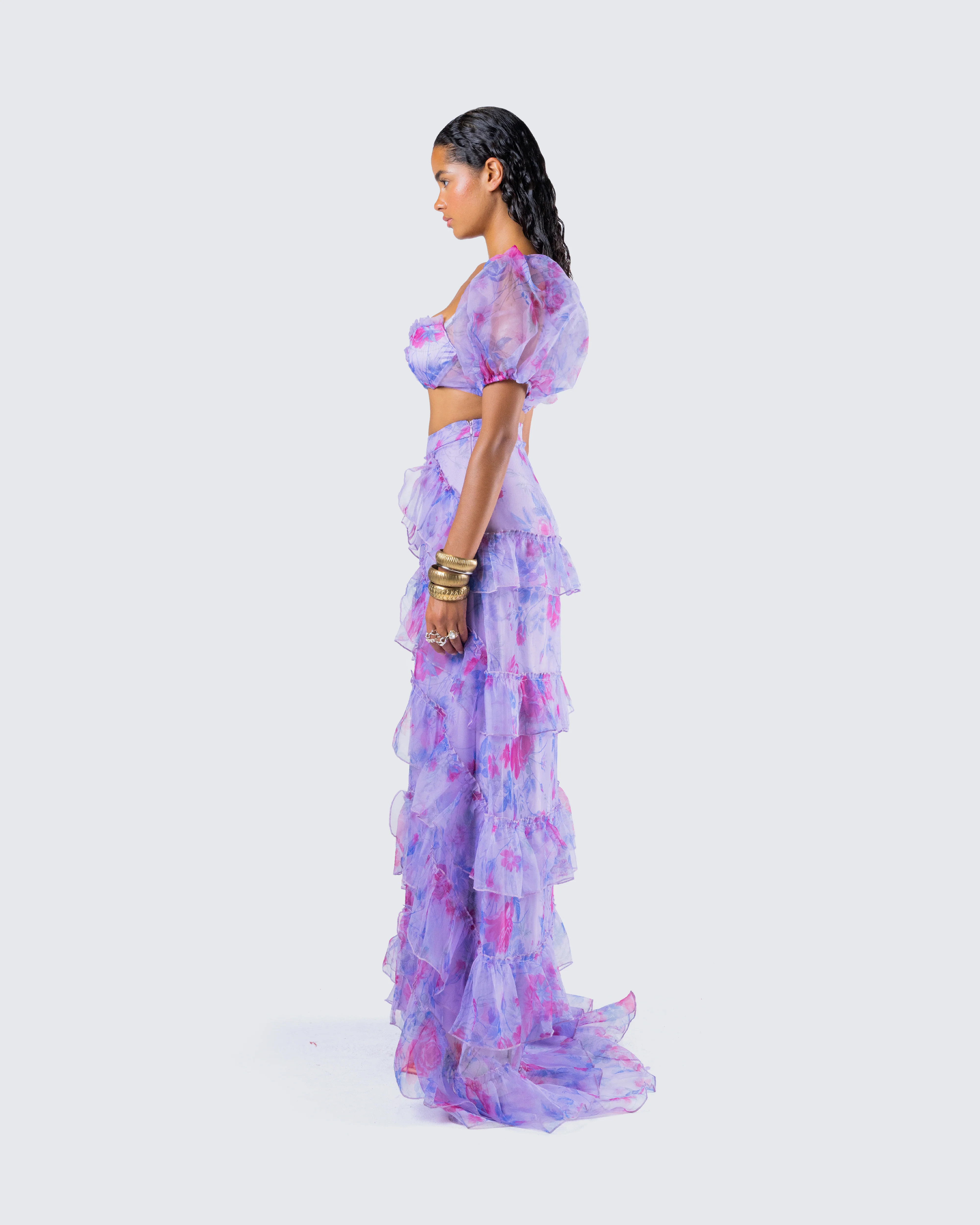 Ida Purple Floral Maxi Set - Image 6