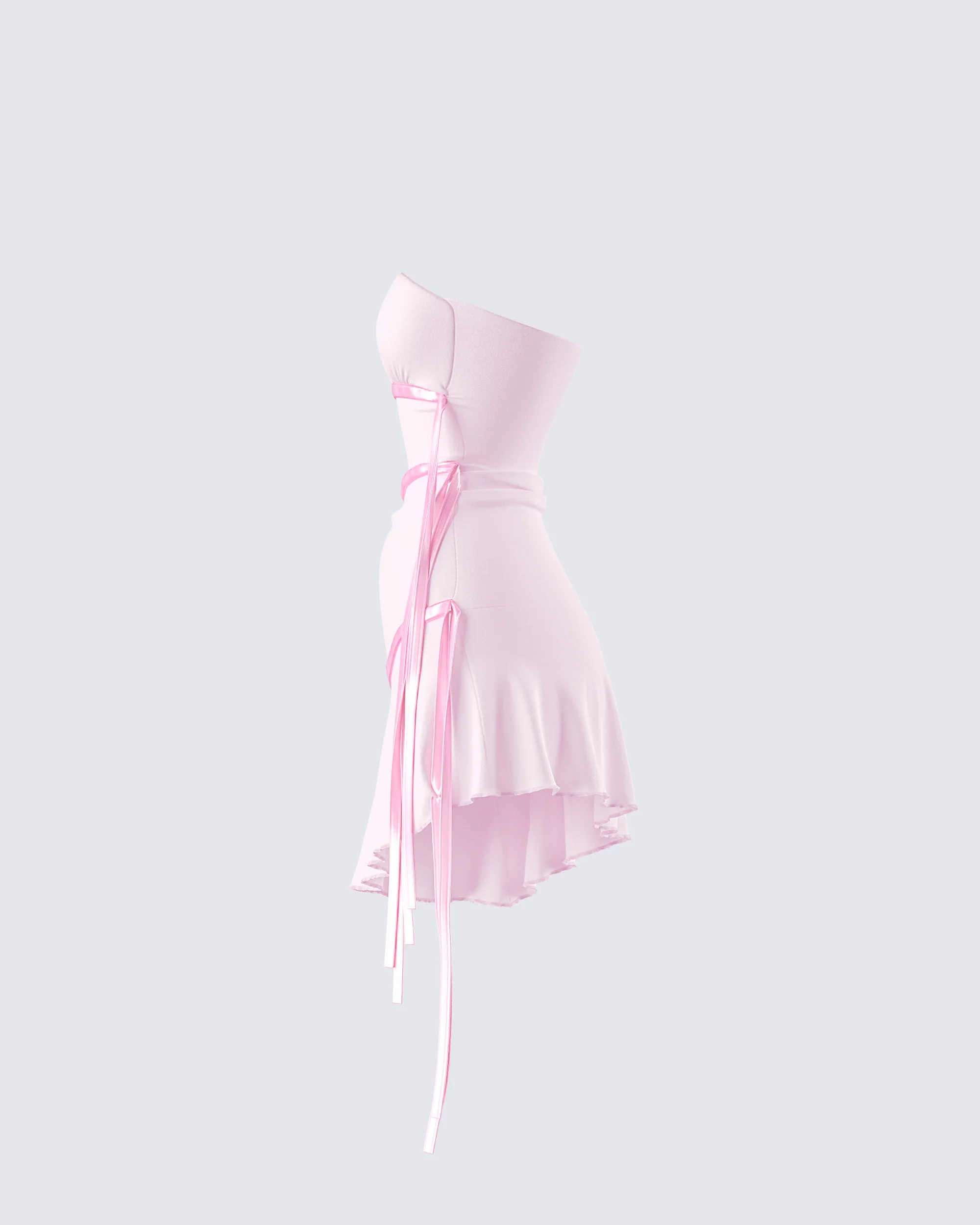 Ilona Pink Jersey Satin Tie Top - Image 2