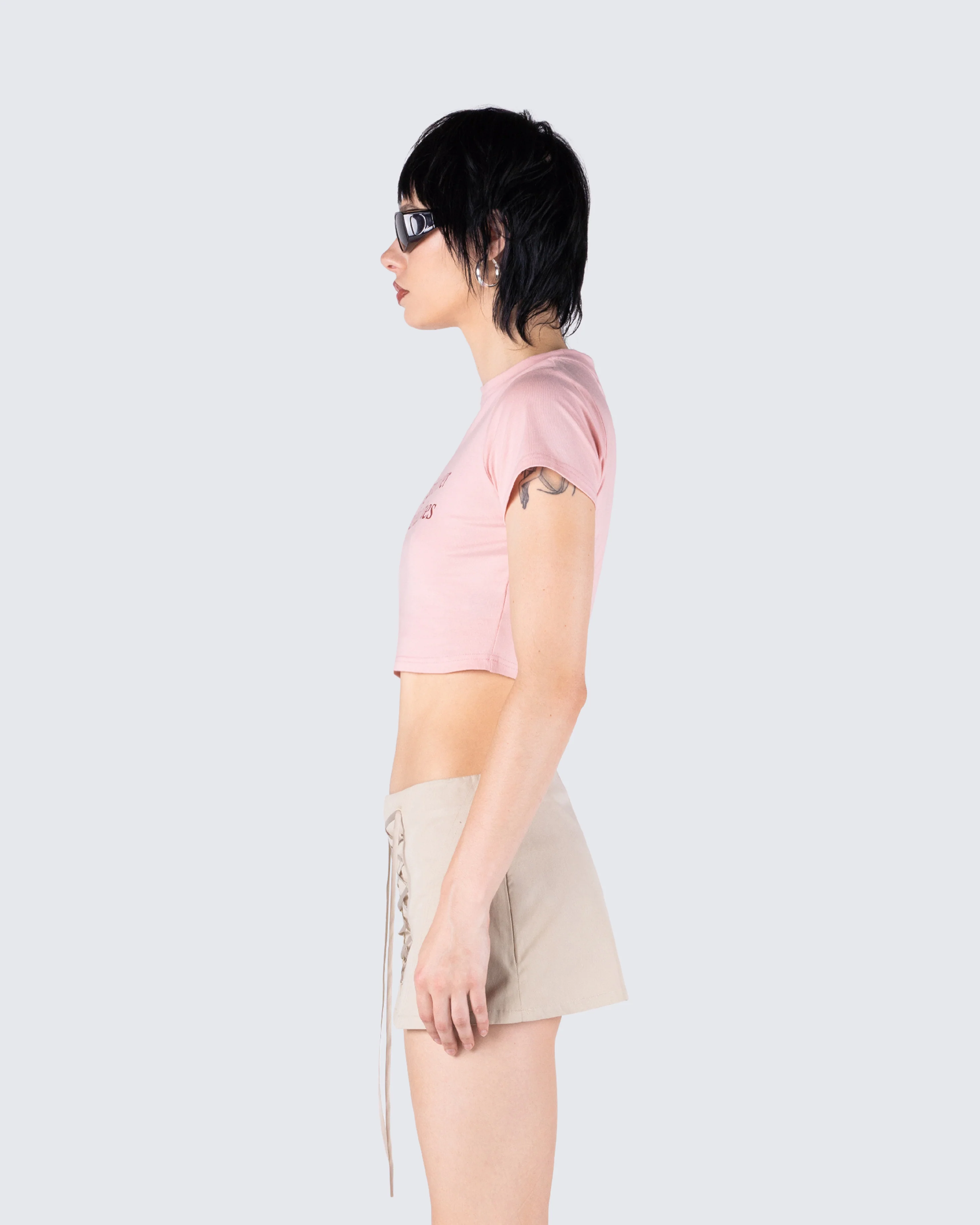Imaan Pink Jersey Graphic Top - Image 6