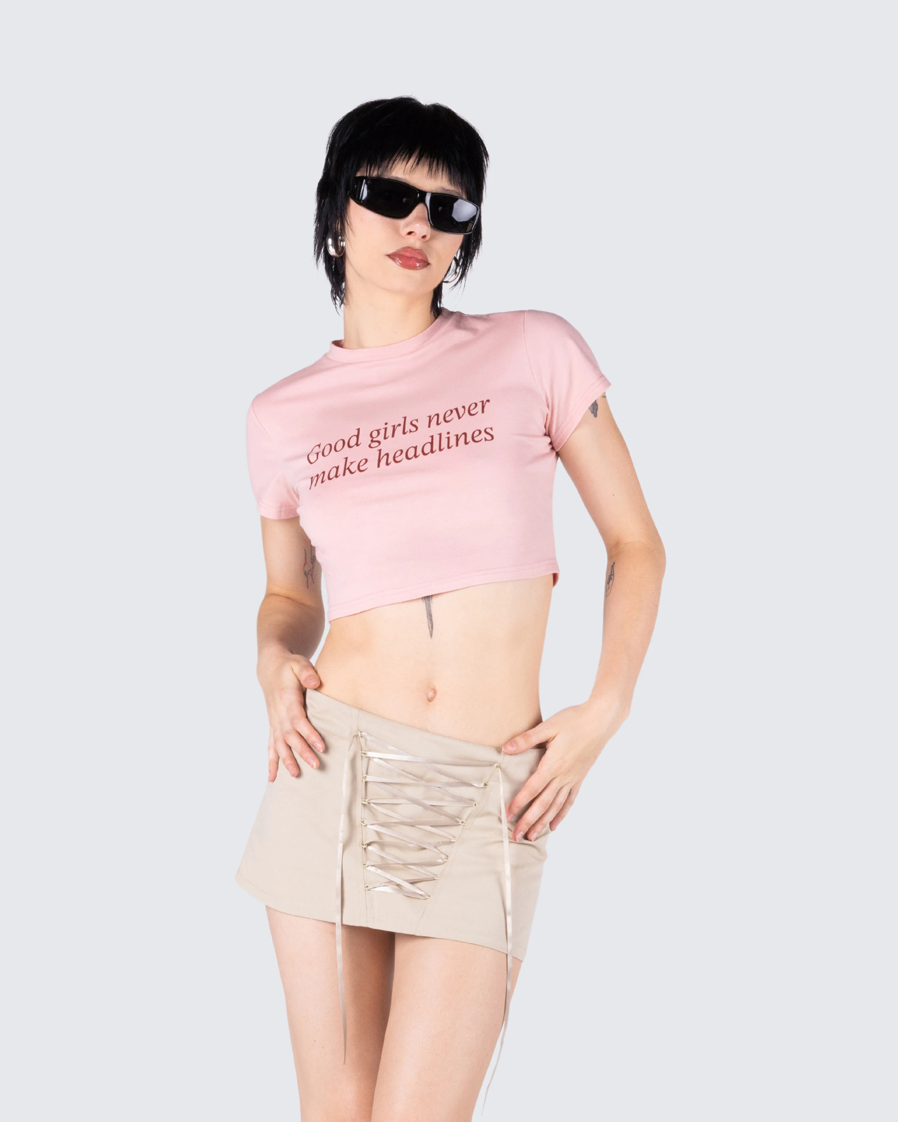 Imaan Pink Jersey Graphic Top - Image 8
