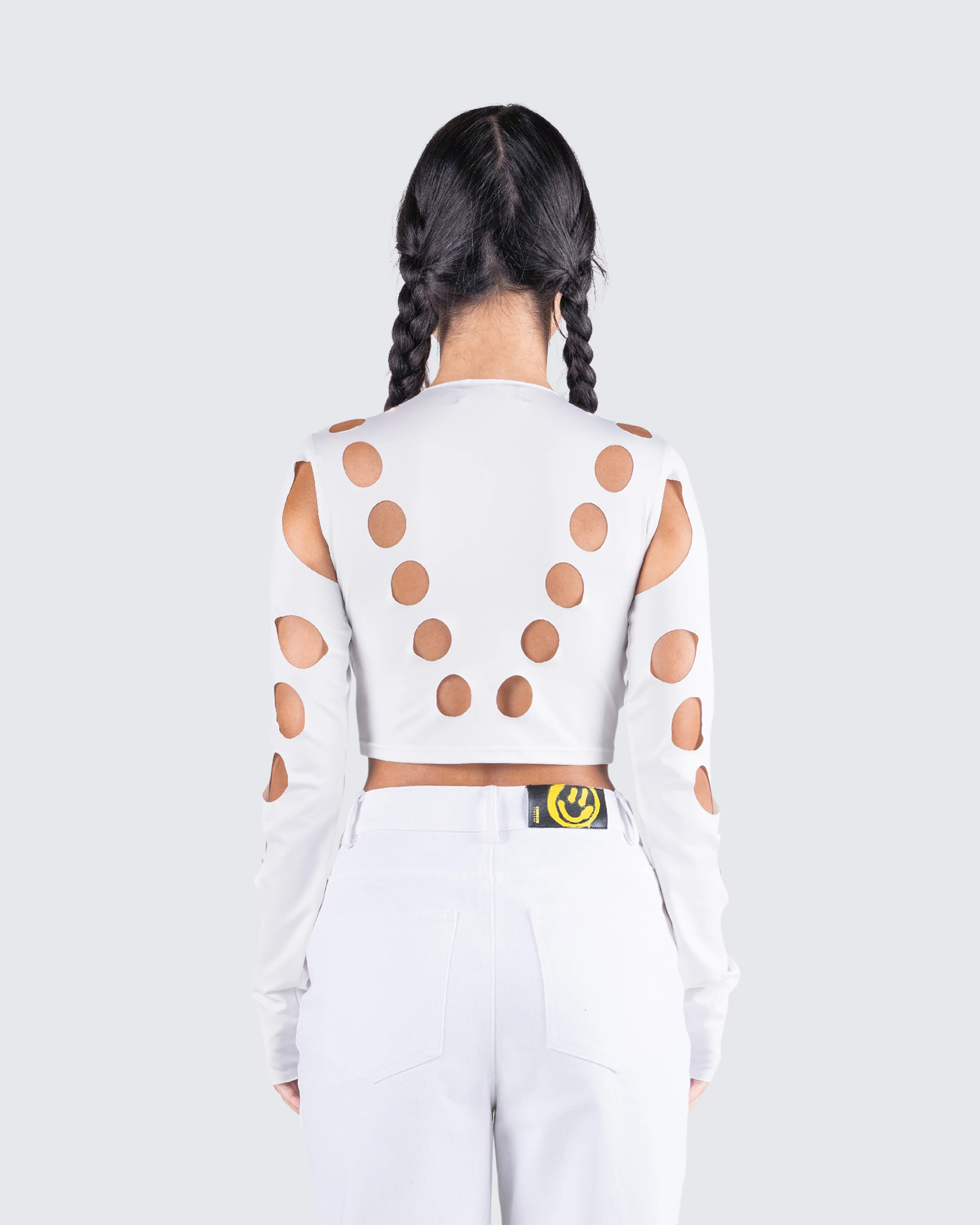Iman White Cut Out Top - Image 7