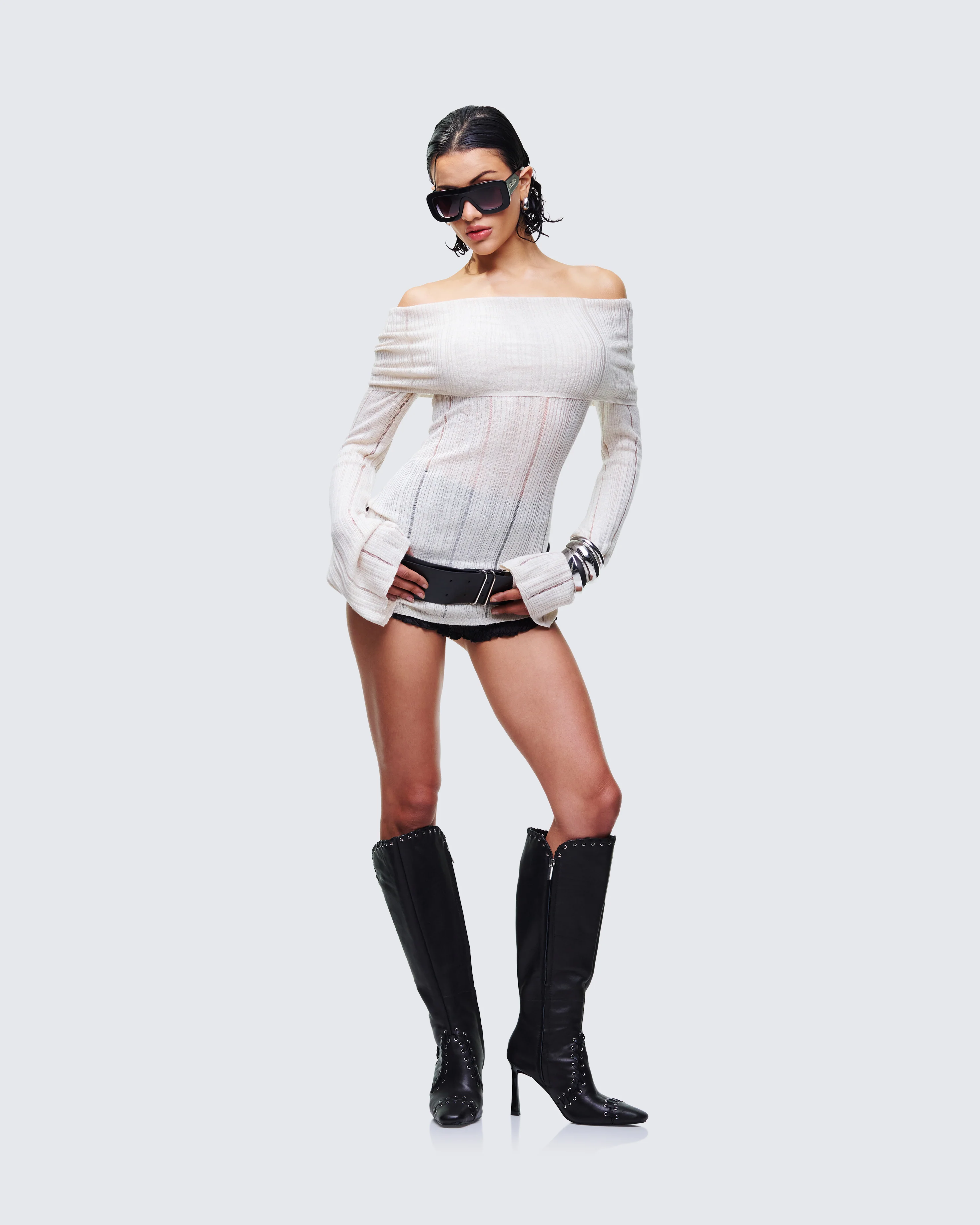 Imelda Black Vegan Leather Belt - Image 5
