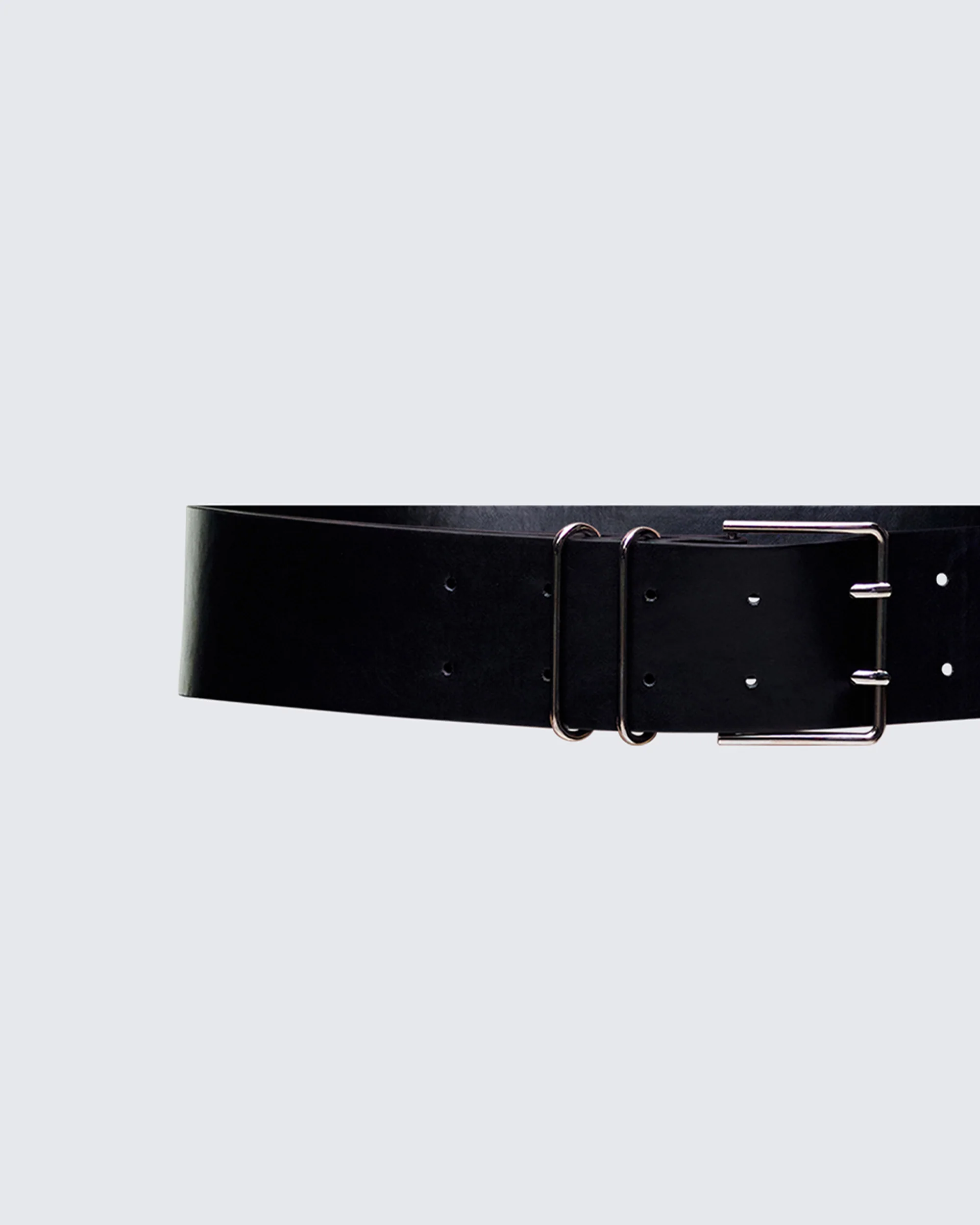 Imelda Black Vegan Leather Belt - Image 6