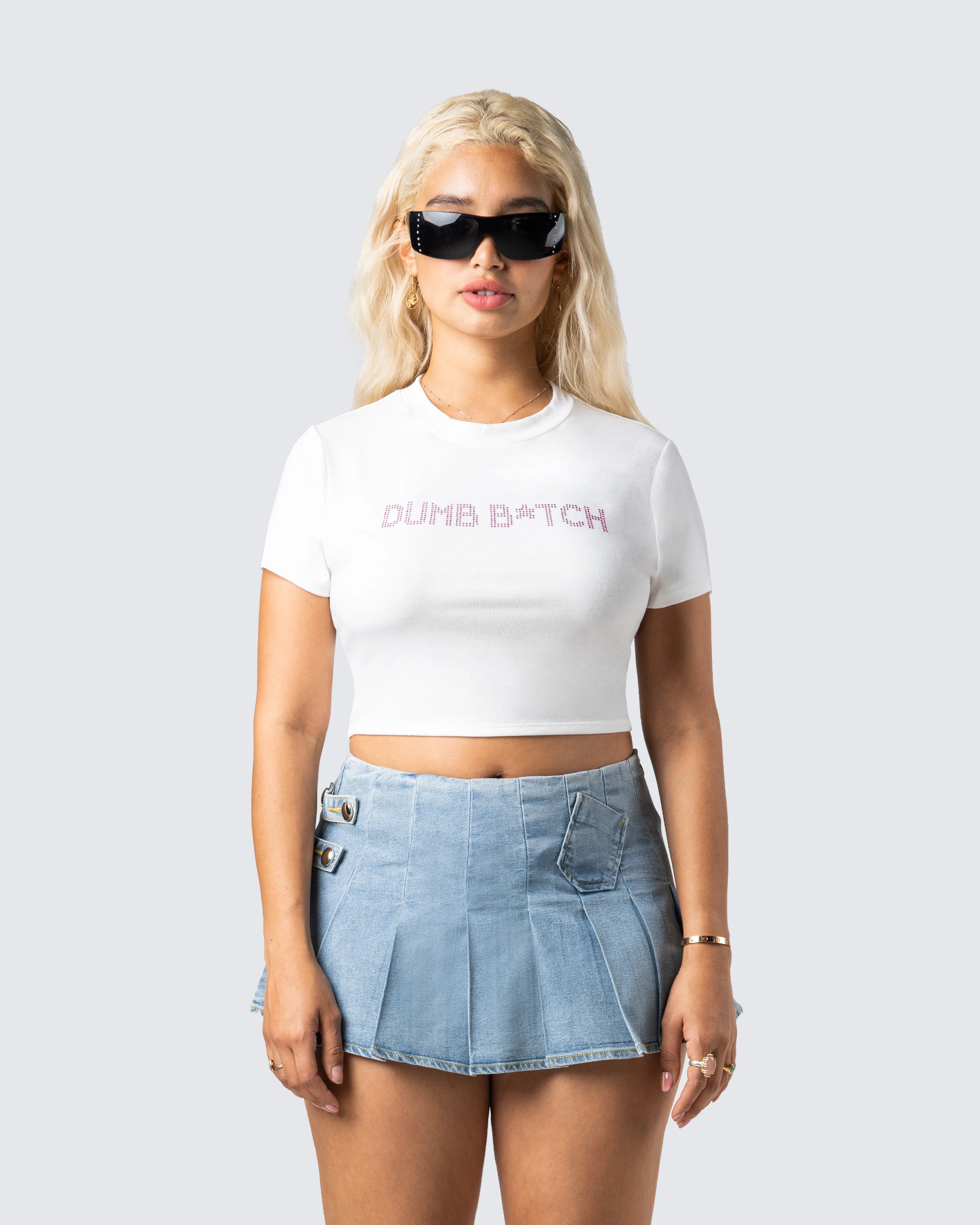 Imogene White Jersey Graphic Top - Image 4